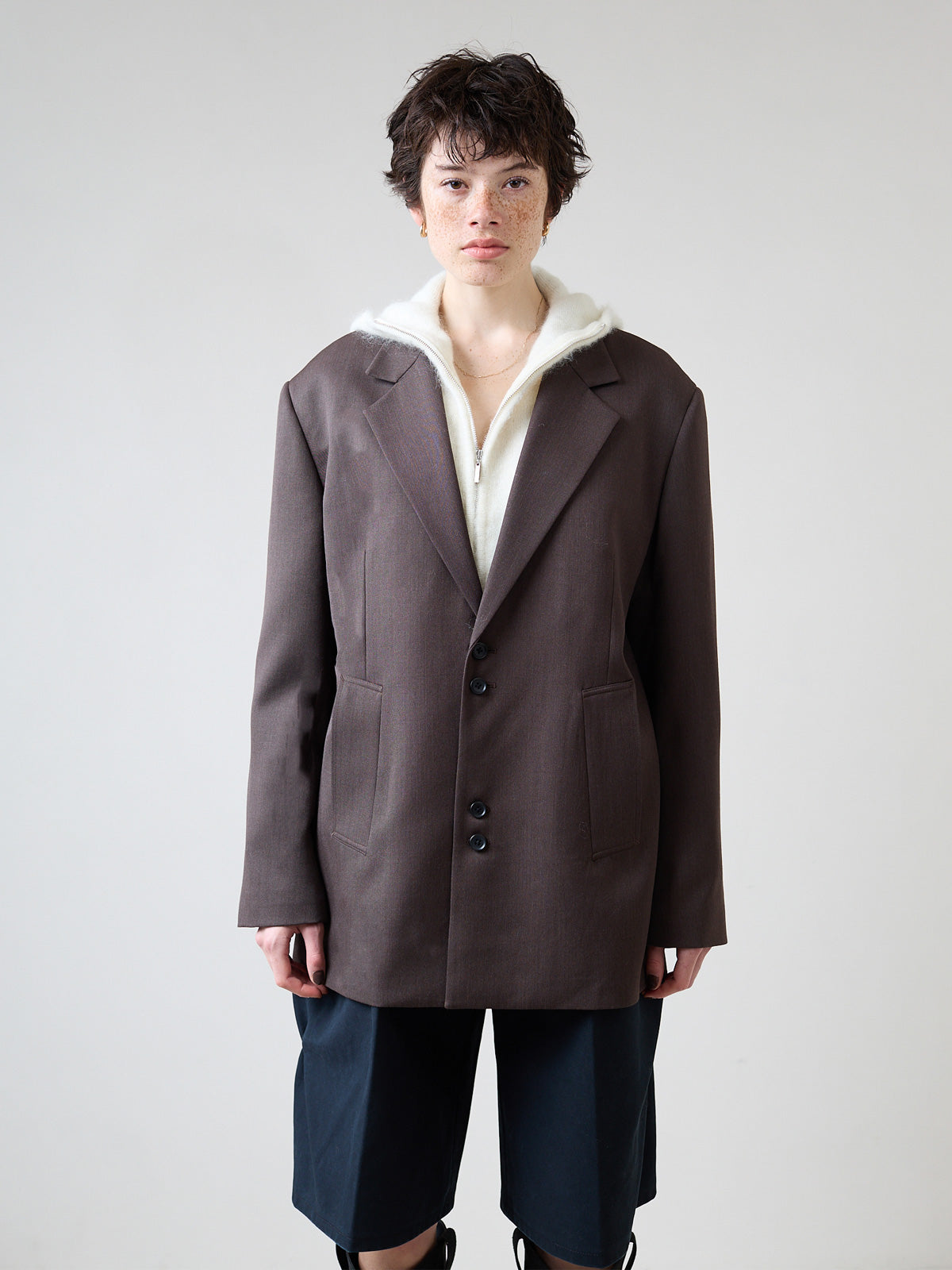 WOOL SINGLE JACKET