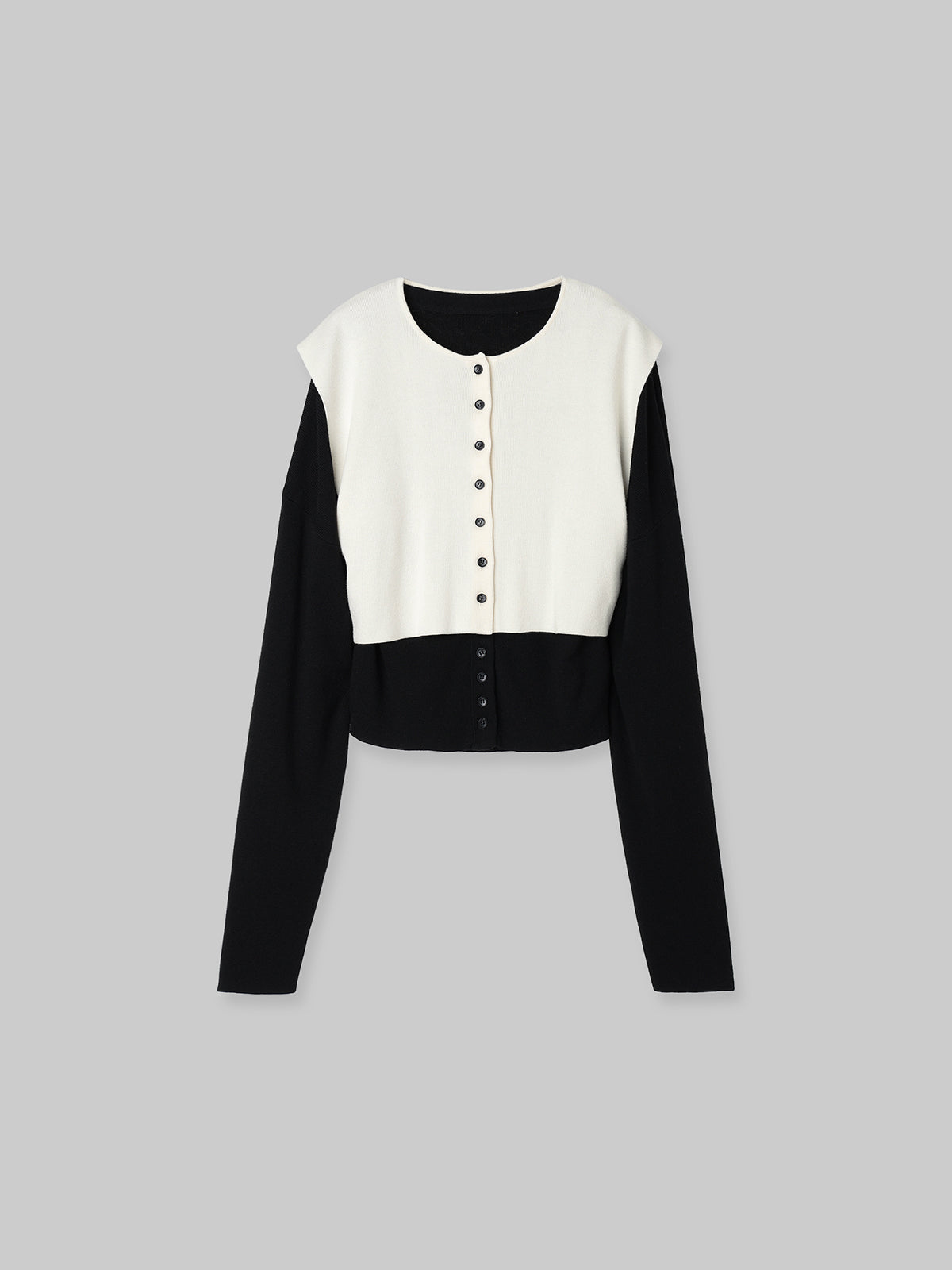 LAYERED KNIT CARDIGAN