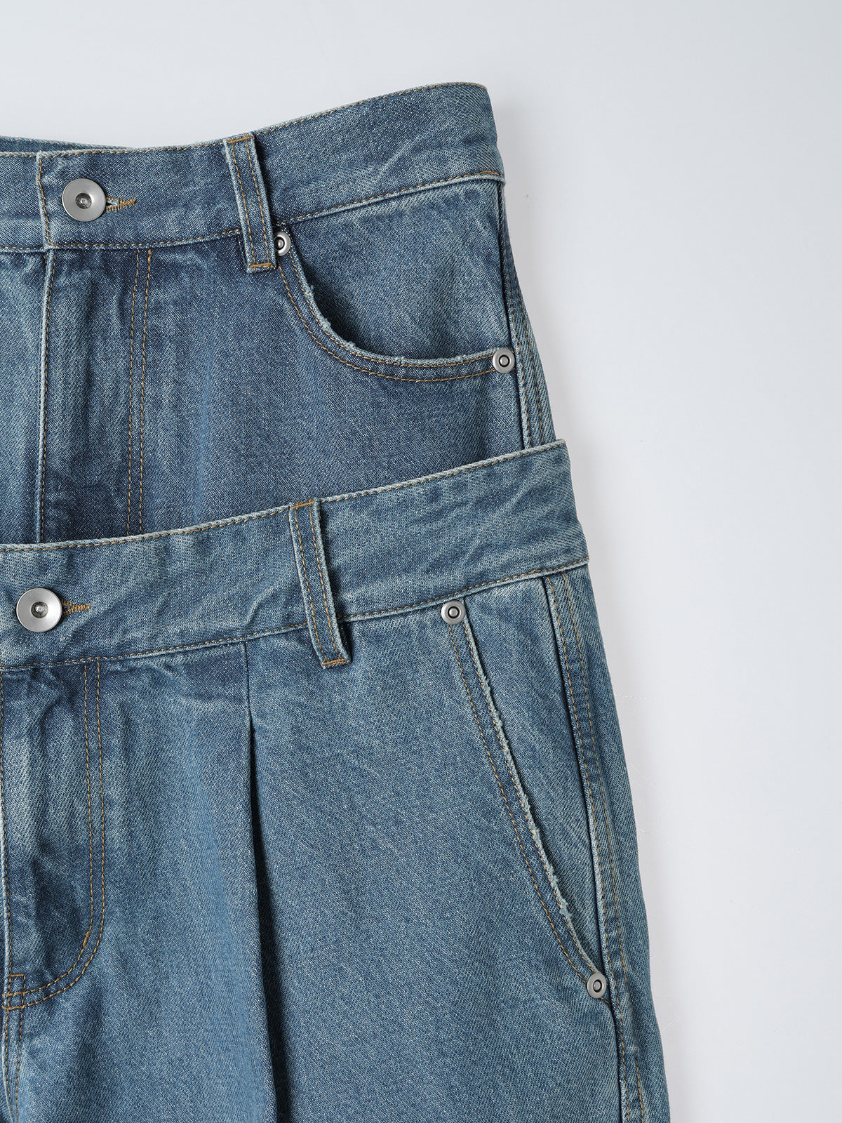 DOUBLE WAIST WIDE PANTS