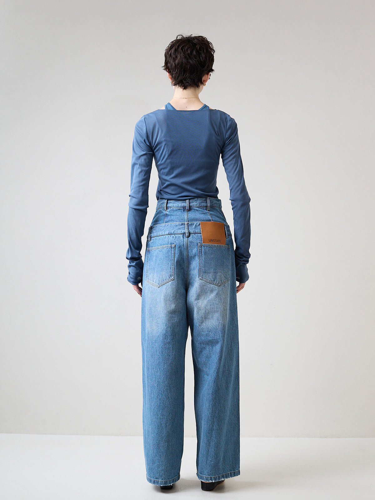 DOUBLE WAIST WIDE PANTS