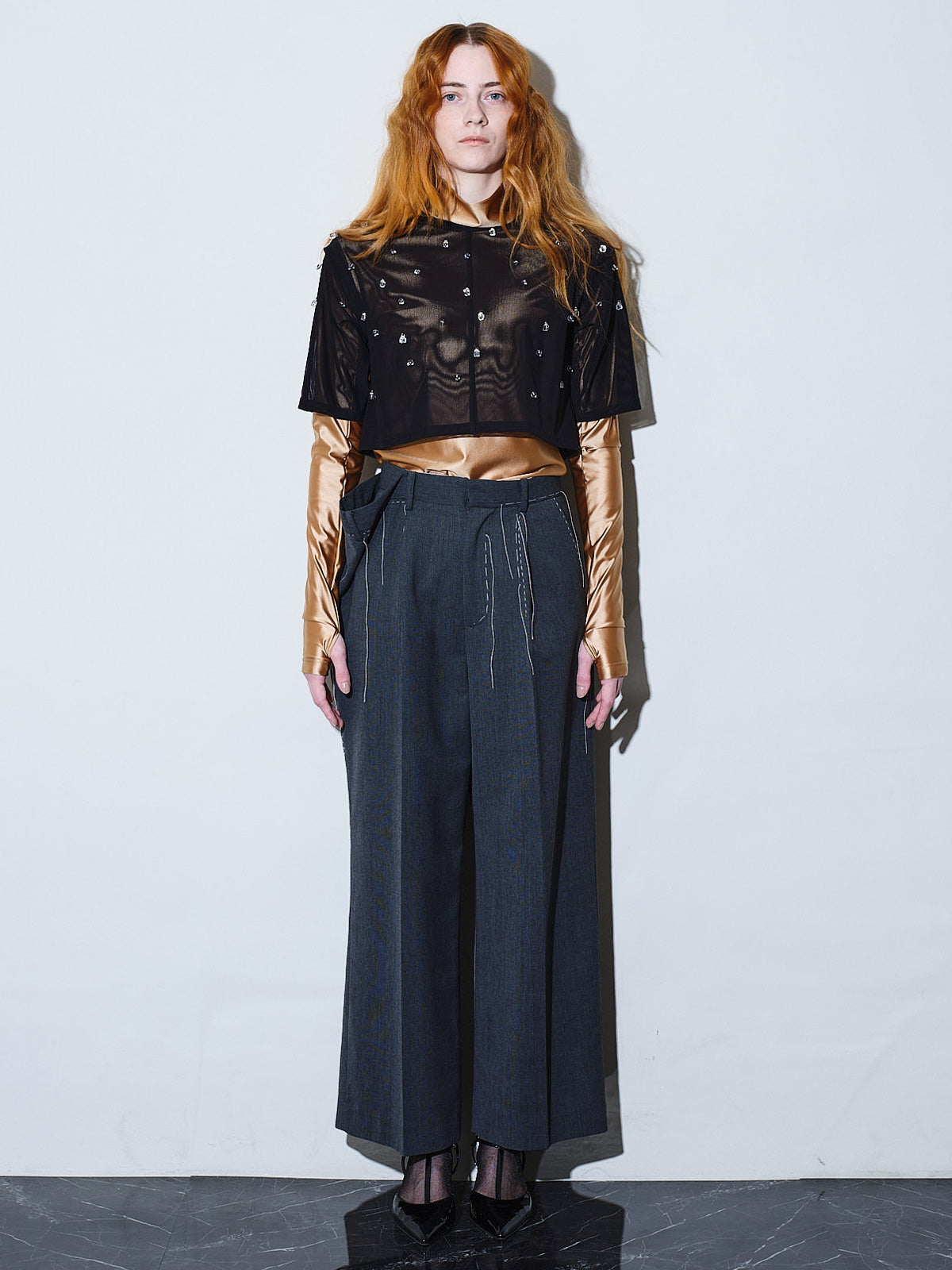 Lantern beads sheer tops