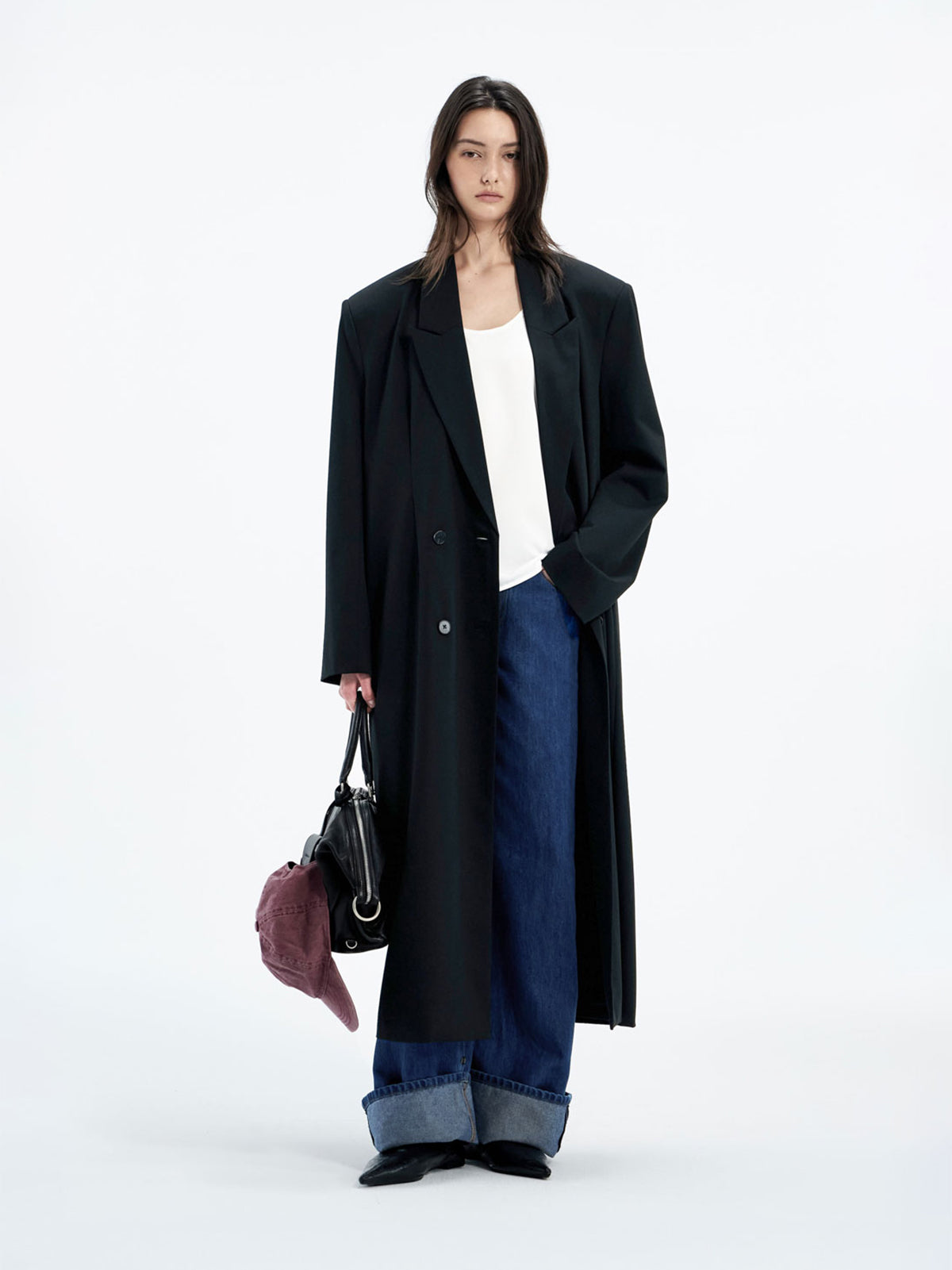 【Studio Doe】StuTurn-Up Cuff Tailored Coat