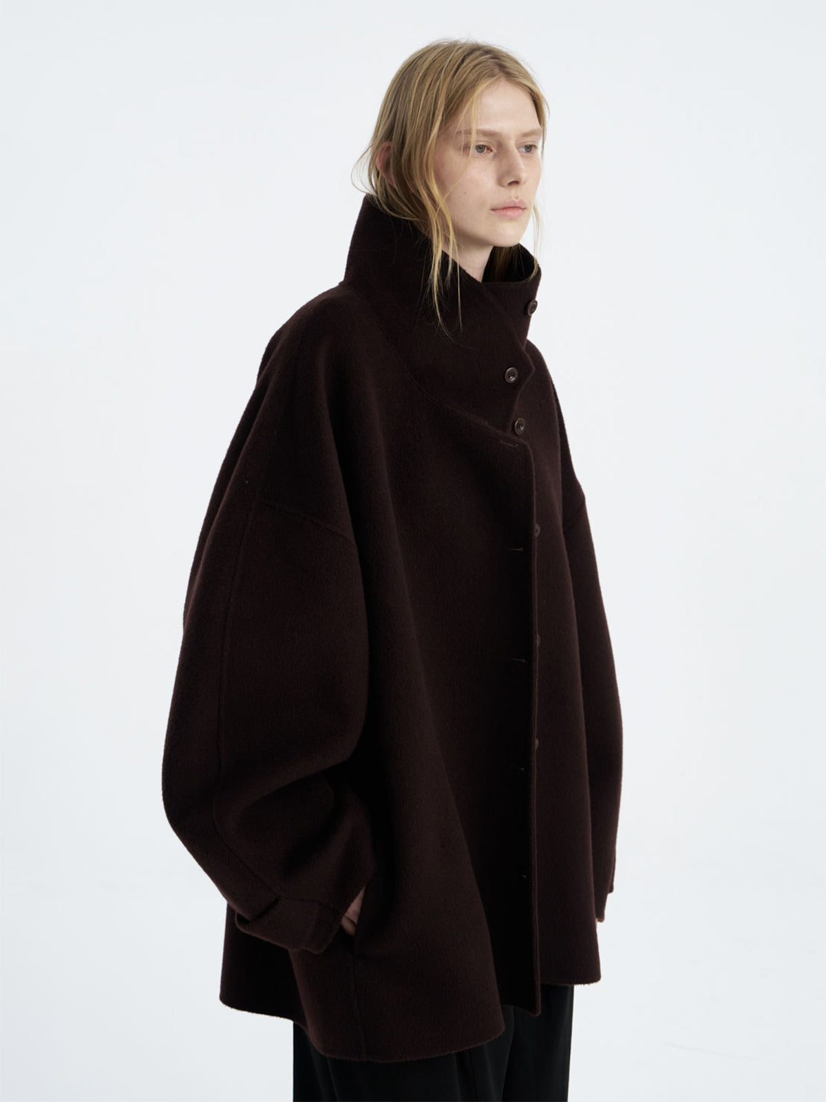 【Studio Doe】100% Wool Volume Sleeve Handmade Coat