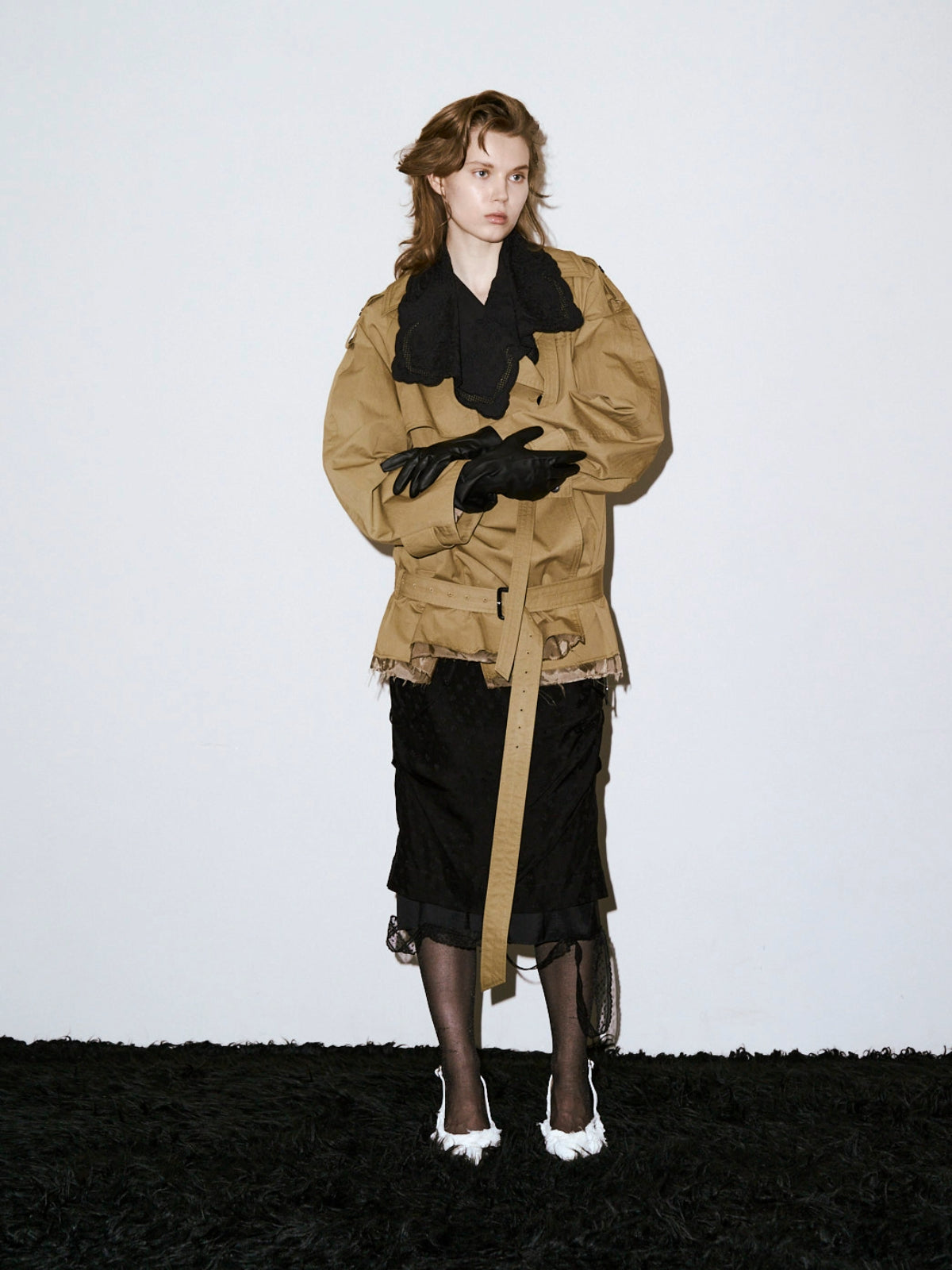 MOSQUE LACE TRENCH COAT