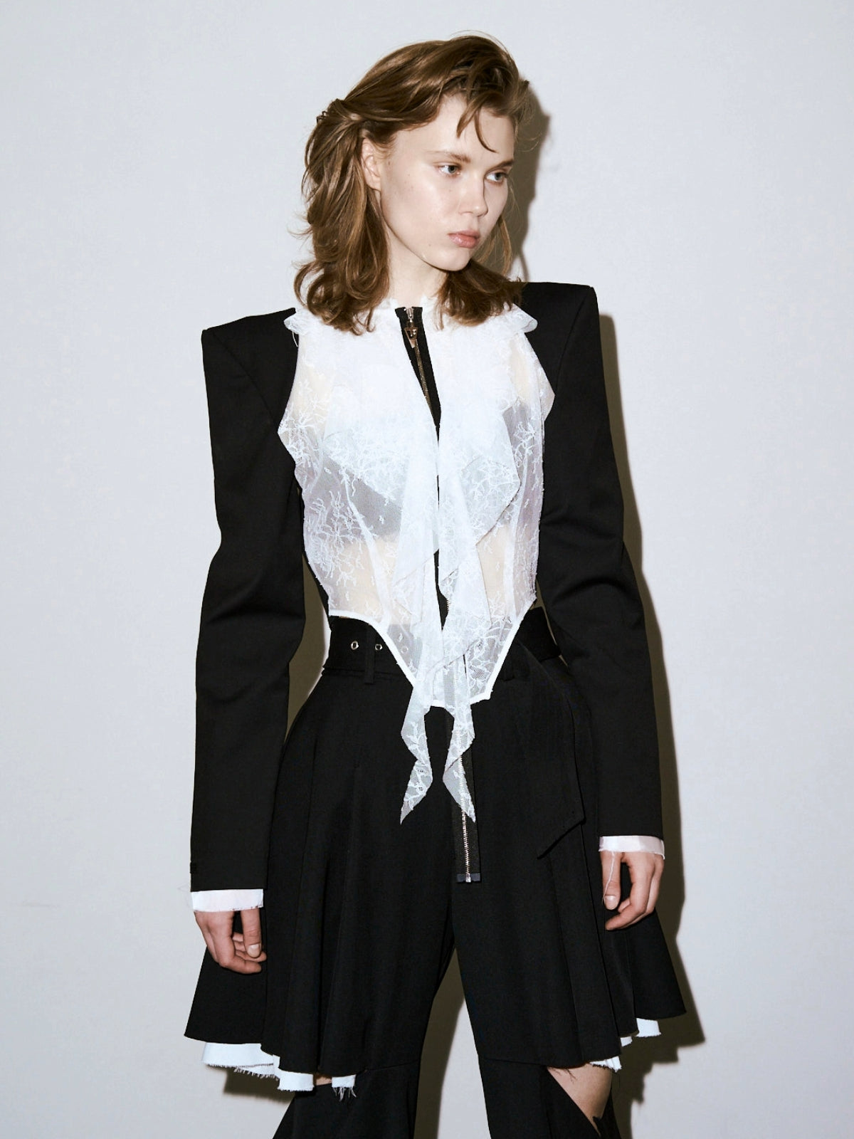 LACE COLLAGE LUCIFER BLOUSE
