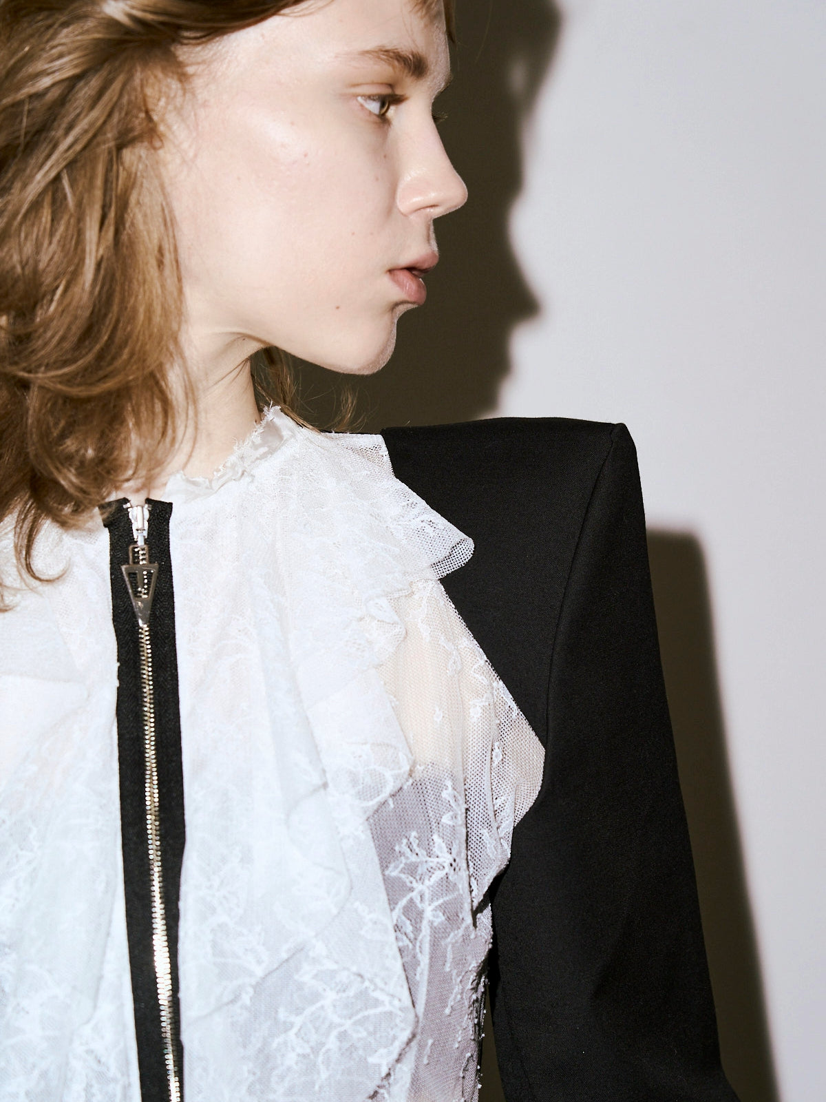 LACE COLLAGE LUCIFER BLOUSE