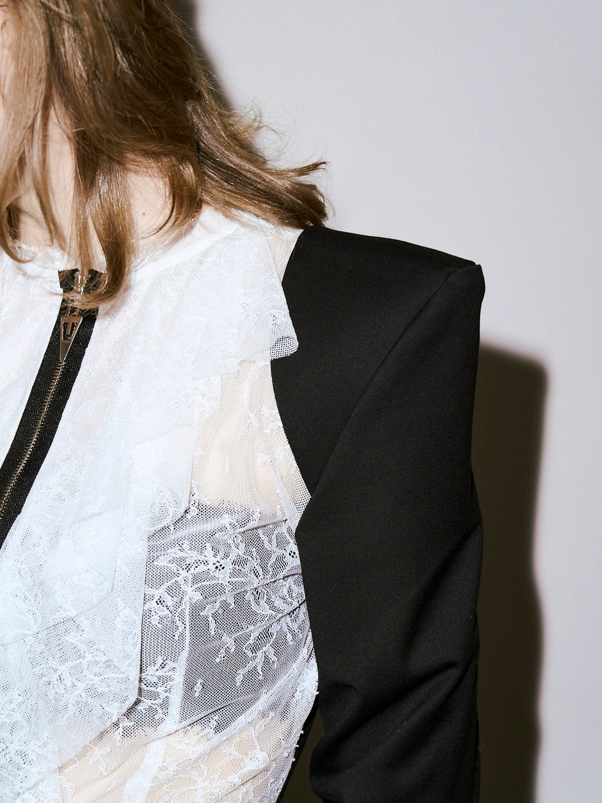LACE COLLAGE LUCIFER BLOUSE