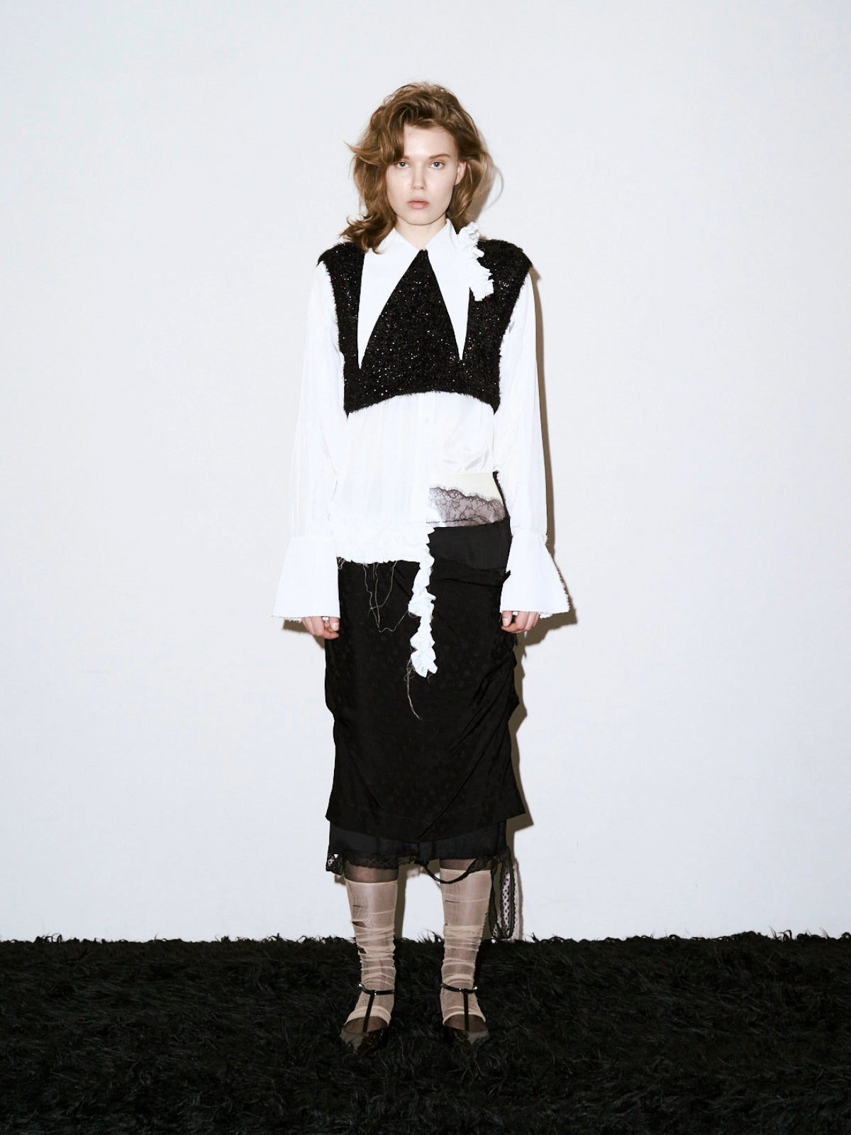 Squall lame fur knit