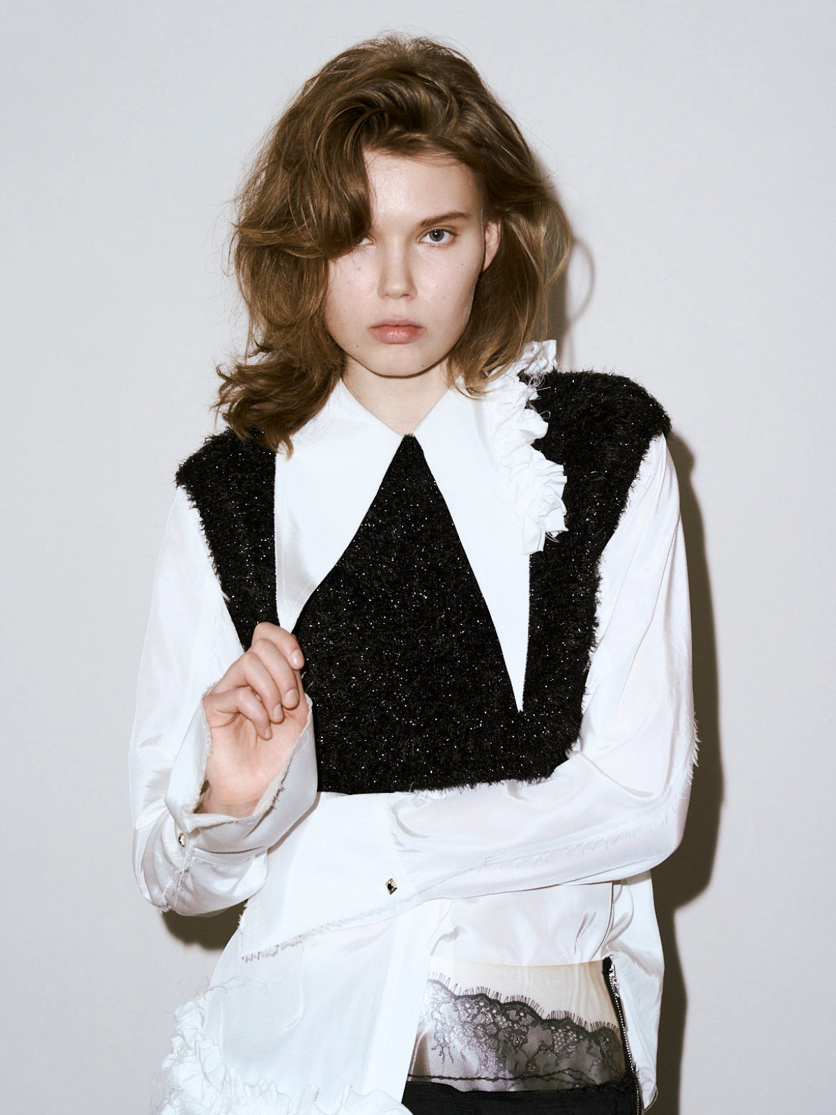 Squall lame fur knit