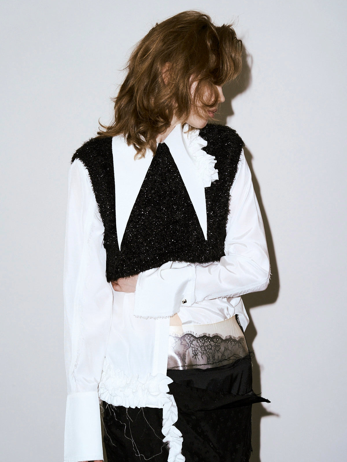 Squall lame fur knit