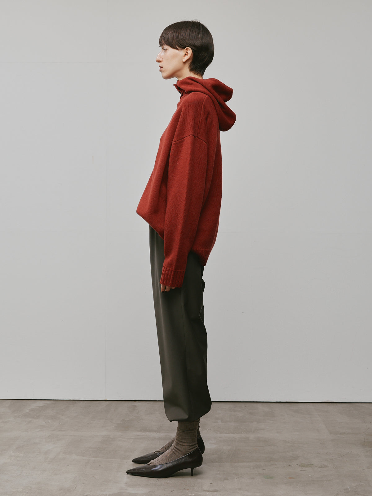 HOODIE KNIT PULLOVEER