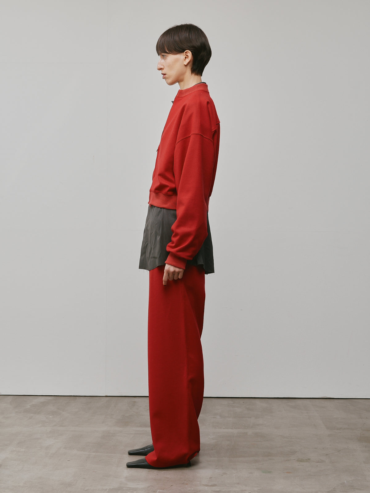 WOOL ZIP PULLOVER