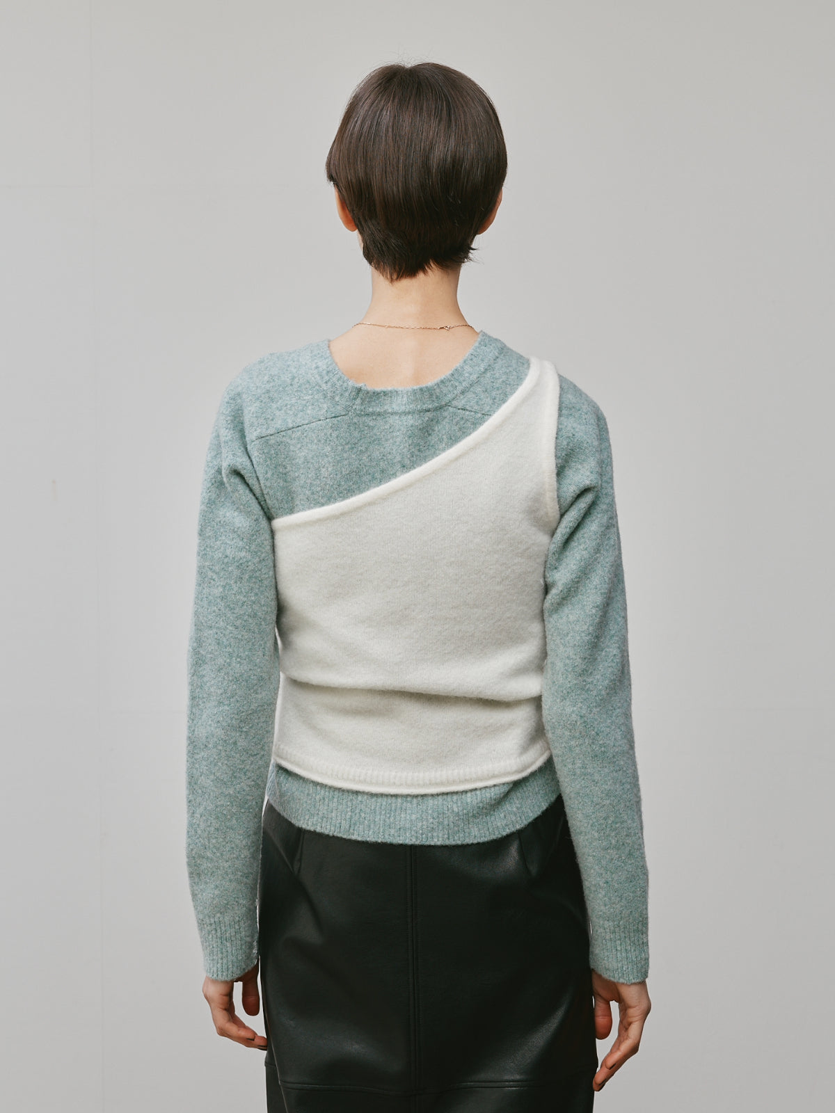 COMBINATION KNIT CARDIGAN