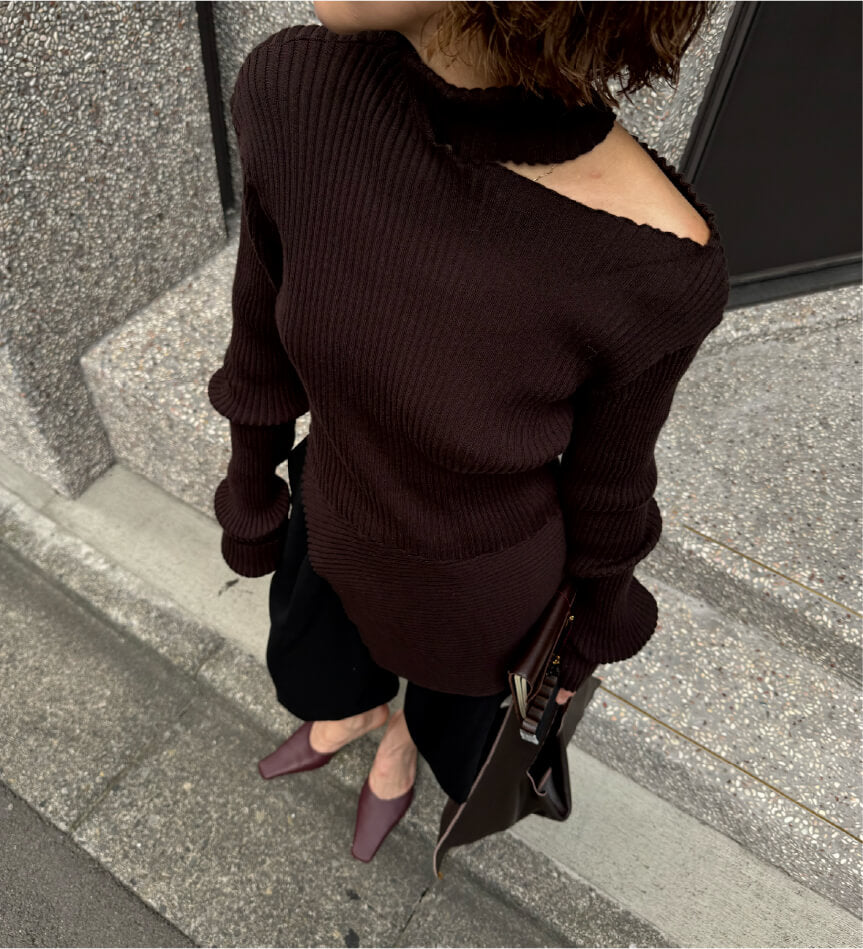 Brown knit