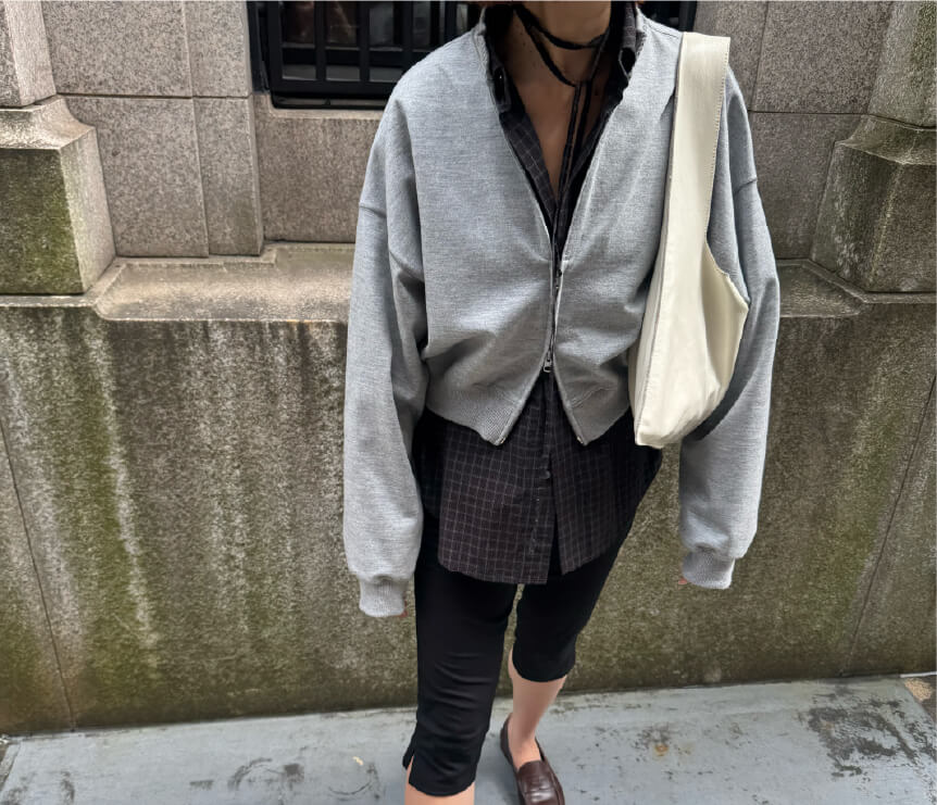 Grey zip jacket