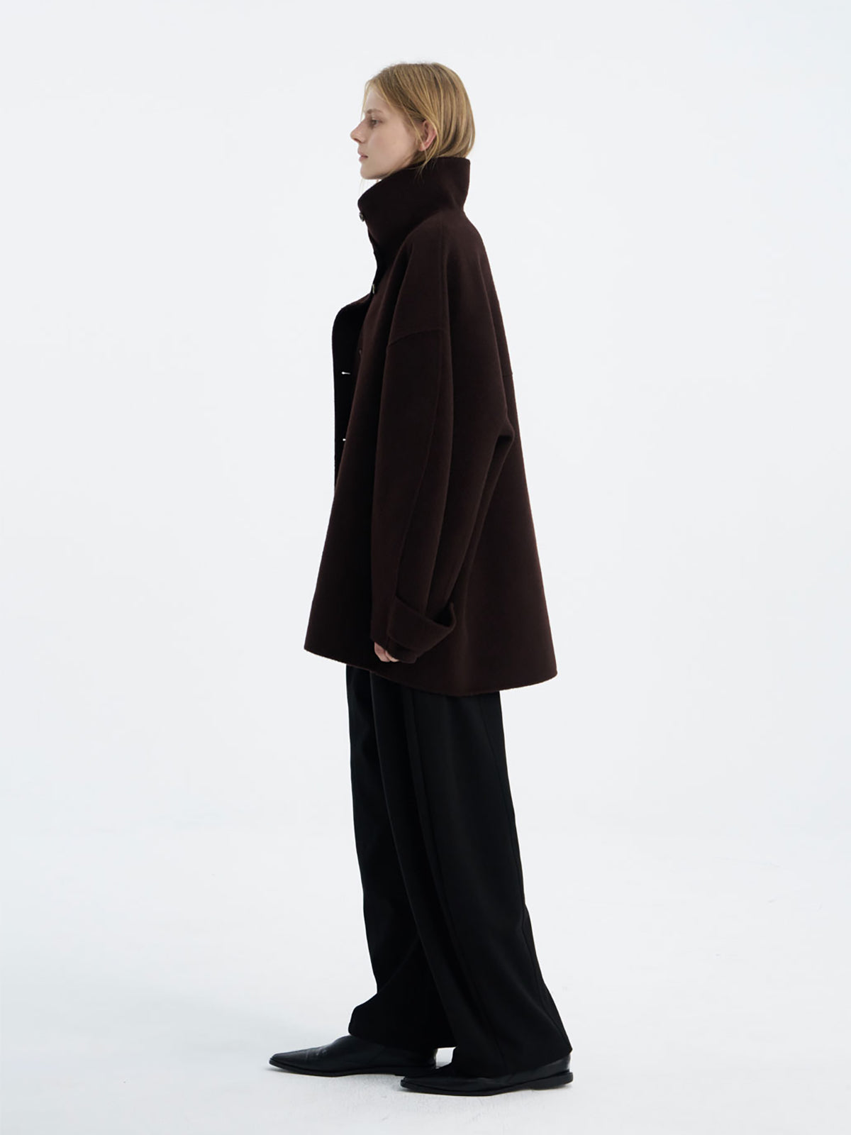 【Studio Doe】100% Wool Volume Sleeve Handmade Coat