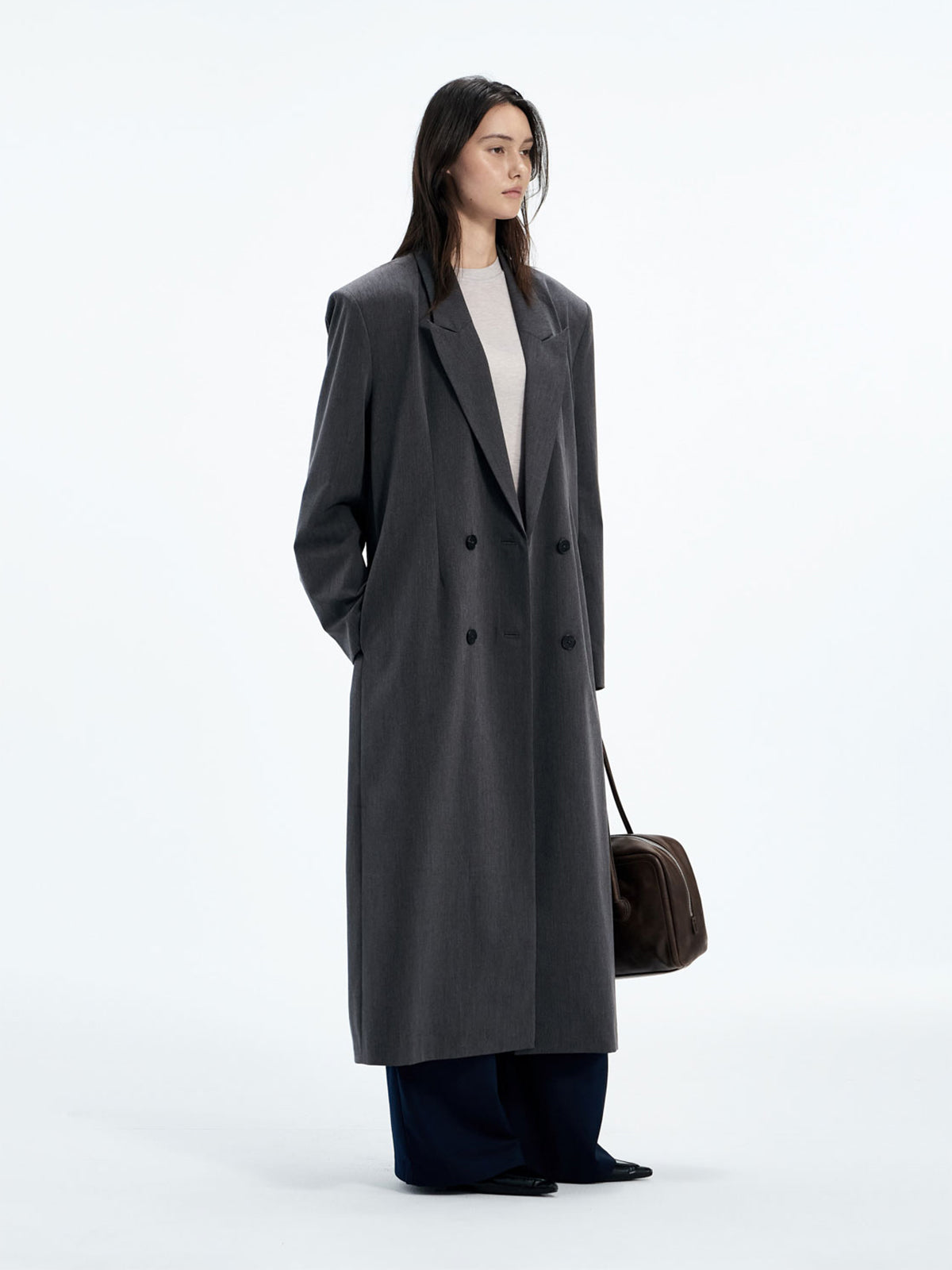 【Studio Doe】StuTurn-Up Cuff Tailored Coat