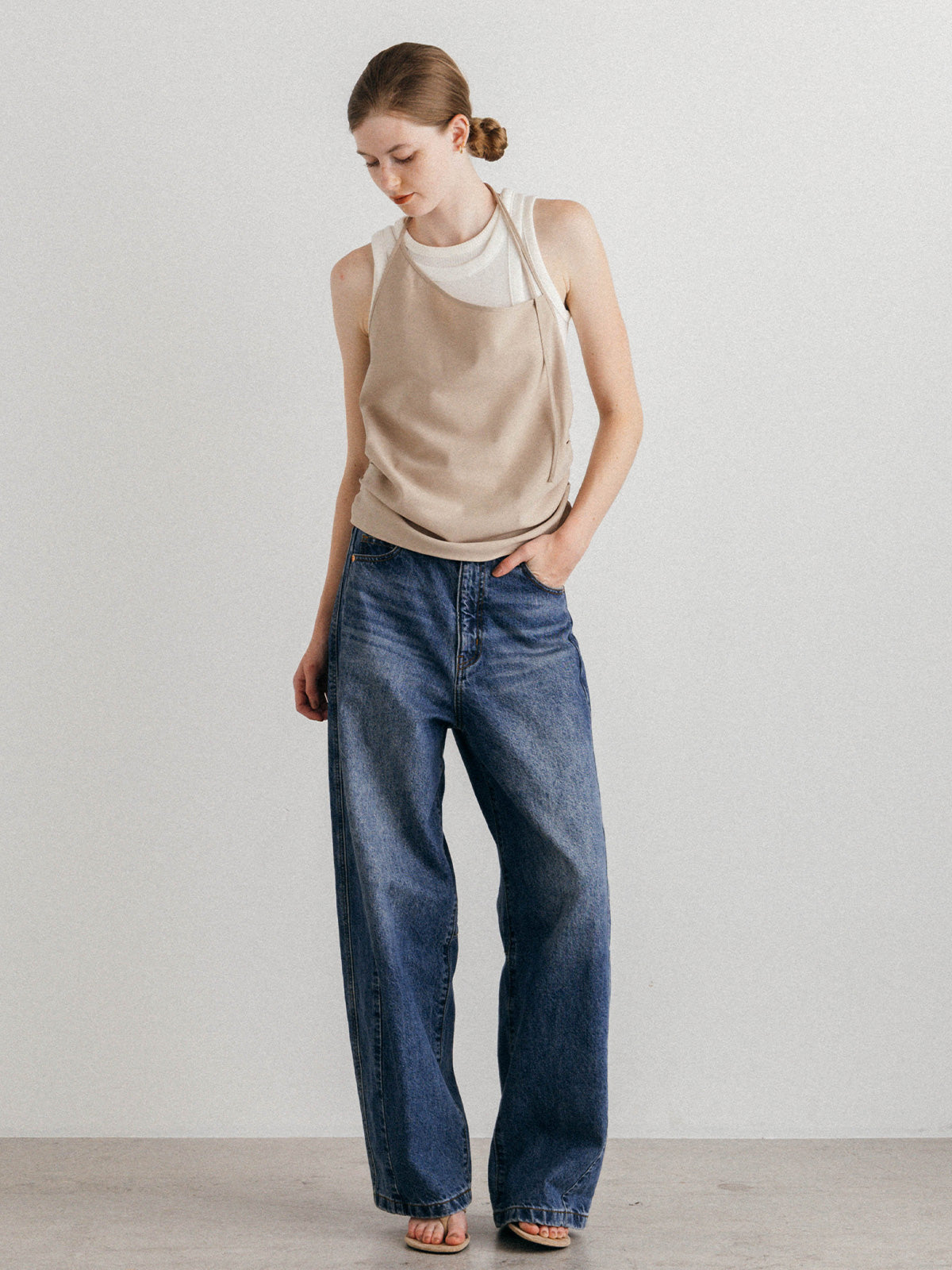 OFFSET RIB TANK TOP