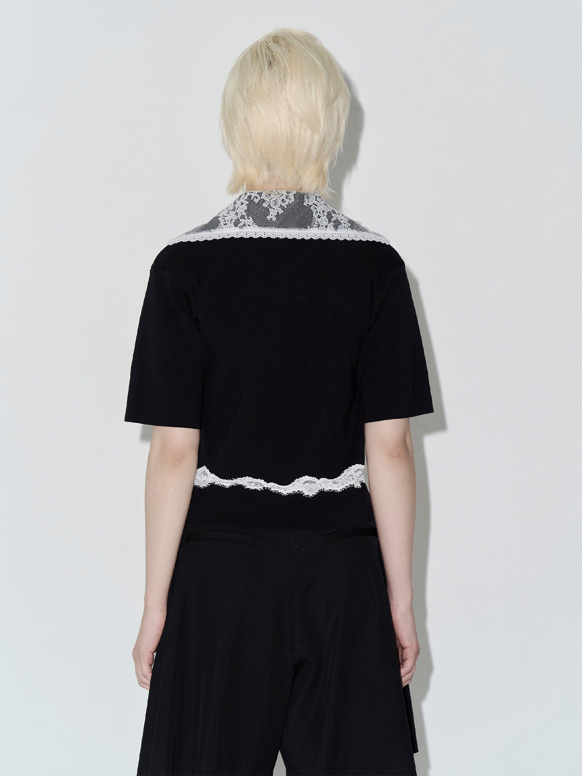 SAILOR COLLAR LACE KNIT