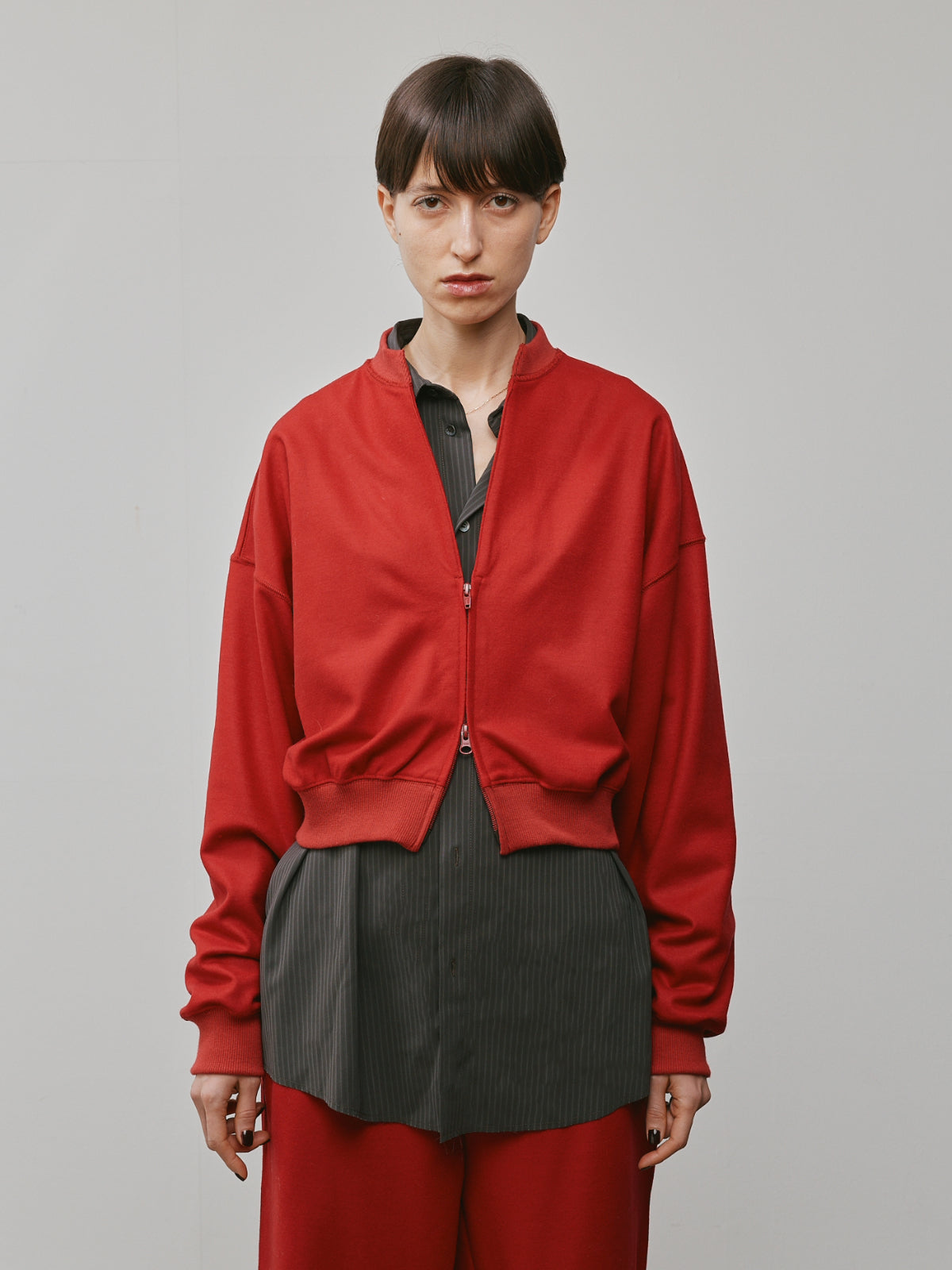 WOOL ZIP PULLOVER