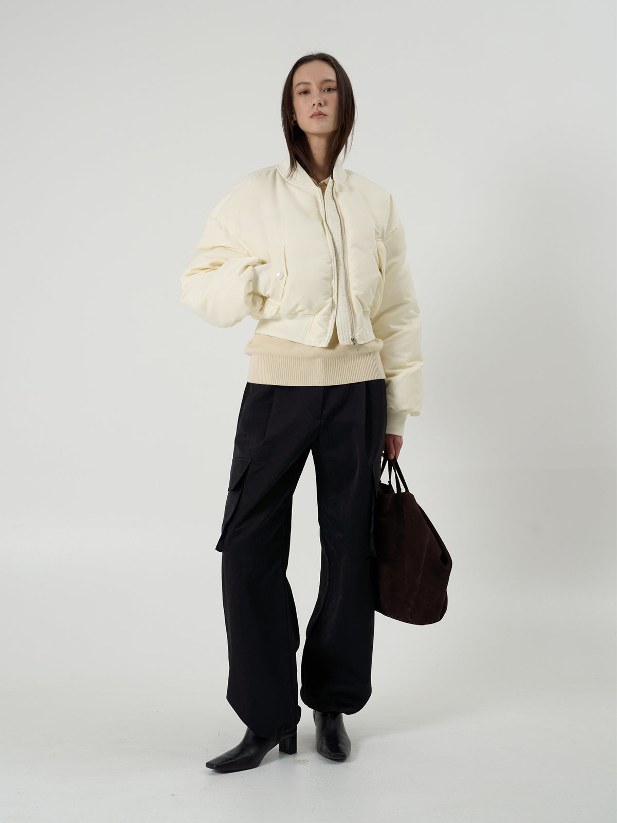 【BLOSSOM】CHAO BOMBER SHORT PADDING