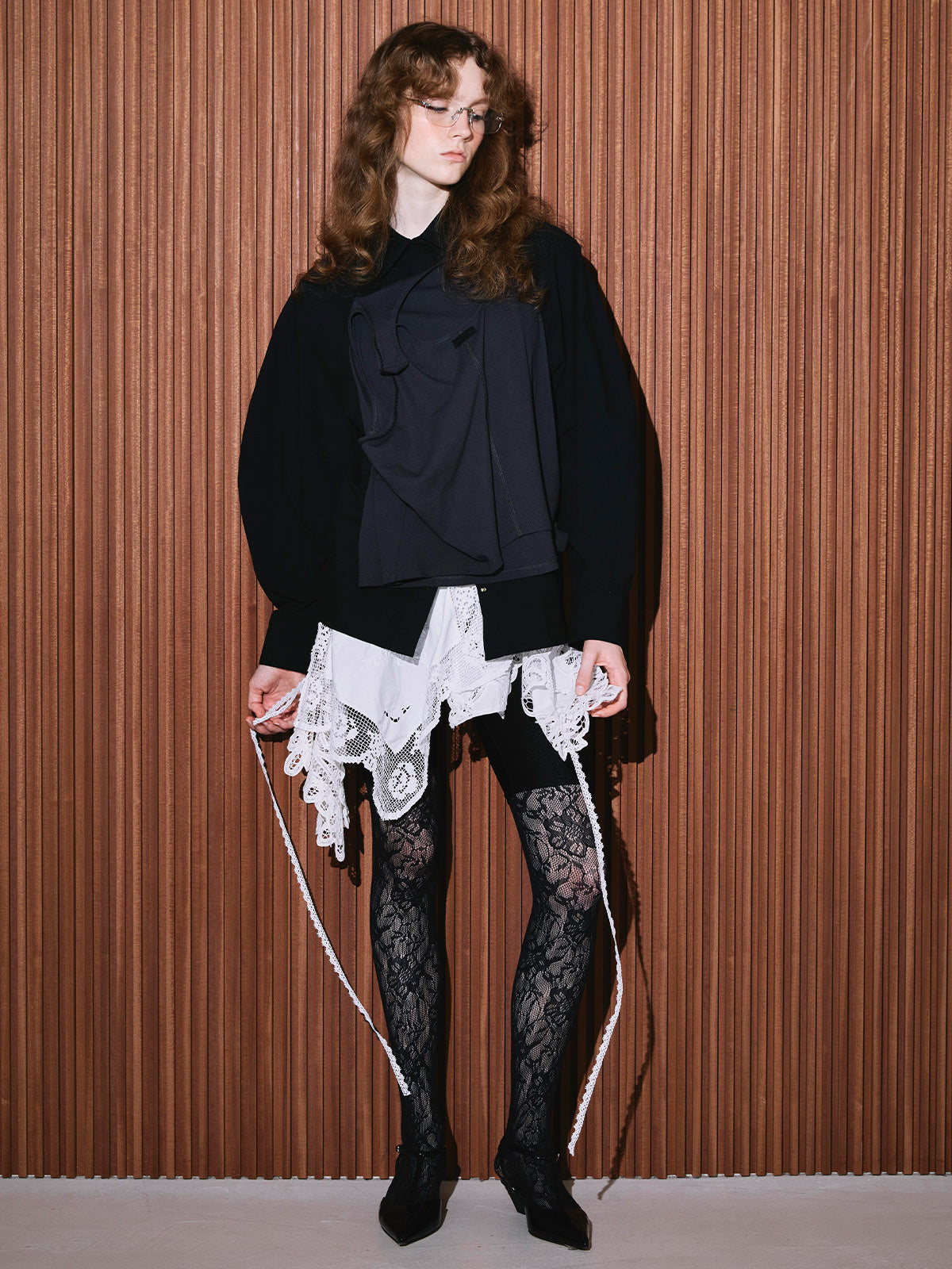 Doily motif camisole