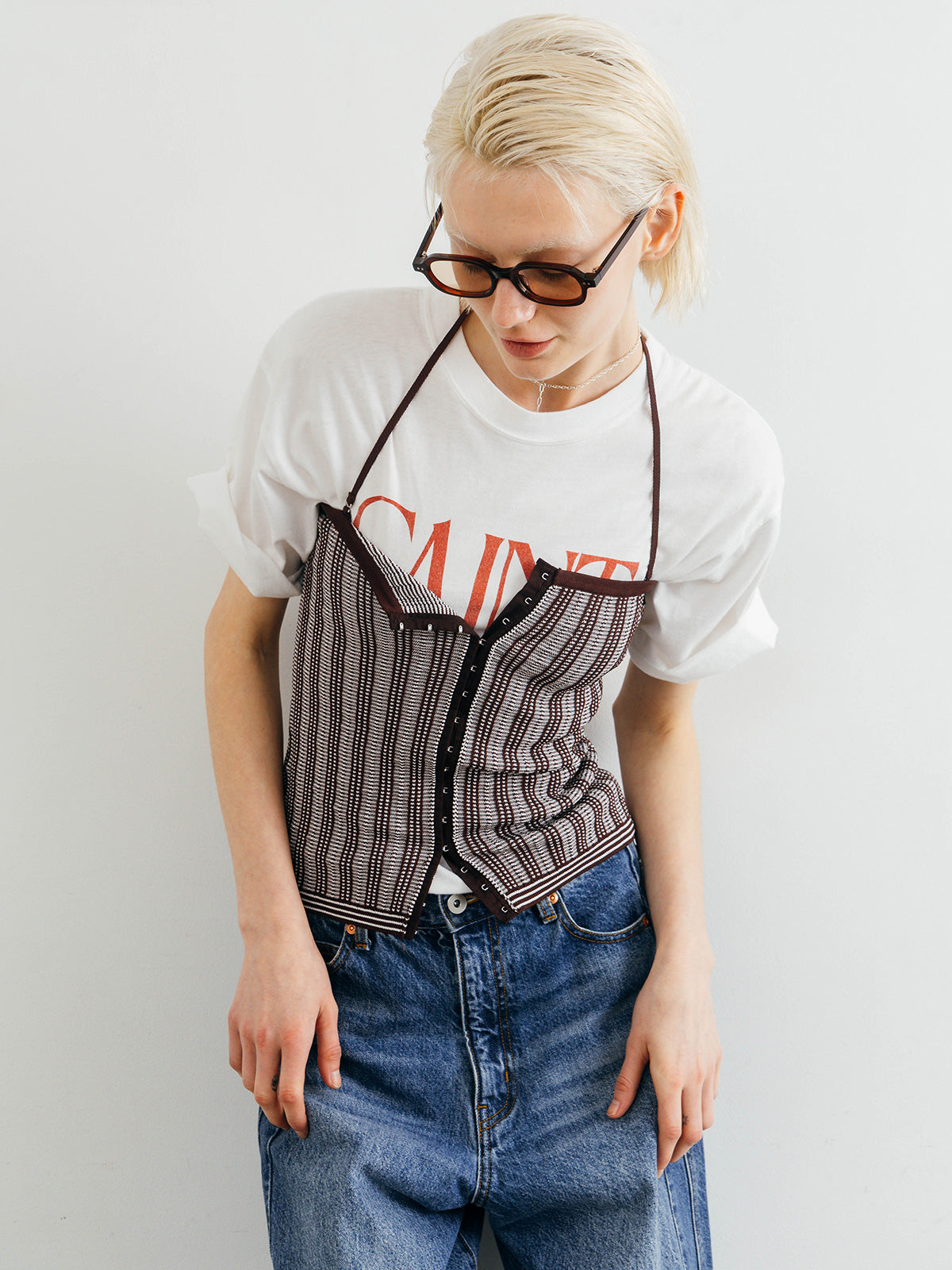 TUCK STITCH BUSTIER