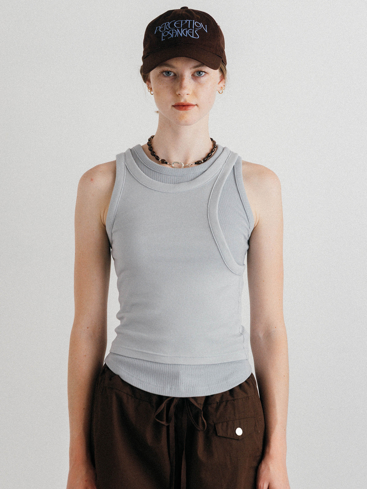 OFFSET RIB TANK TOP