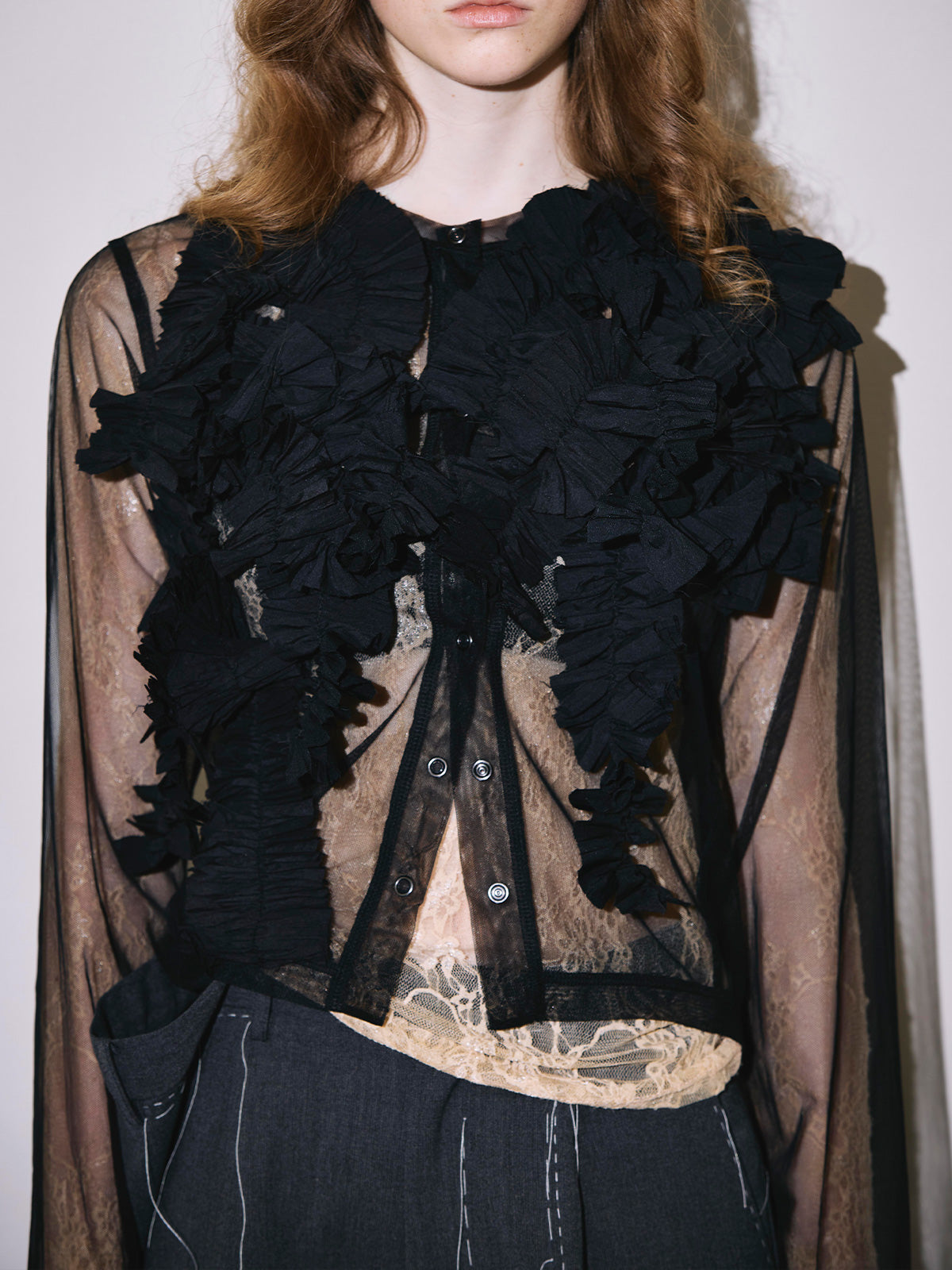Daria motif tulle cardigan