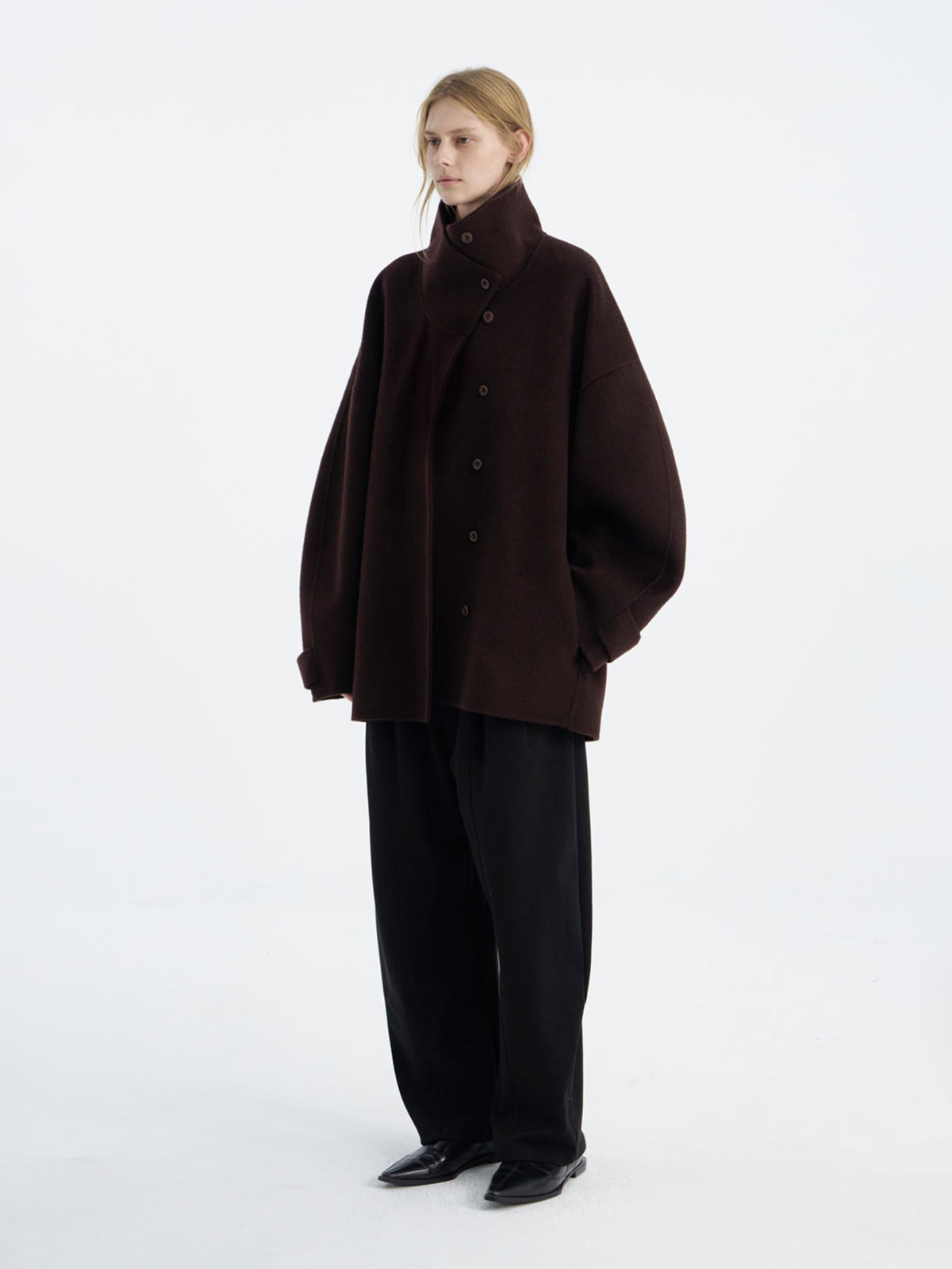 【Studio Doe】100% Wool Volume Sleeve Handmade Coat