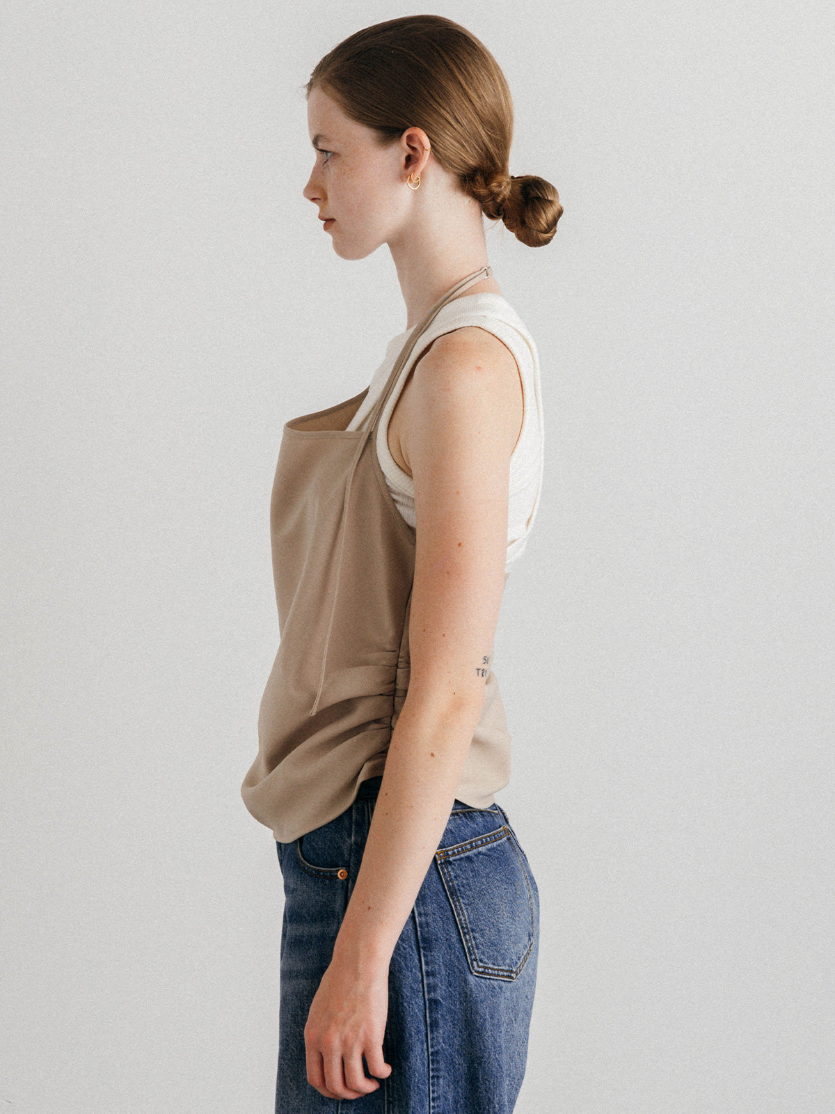 OFFSET RIB TANK TOP