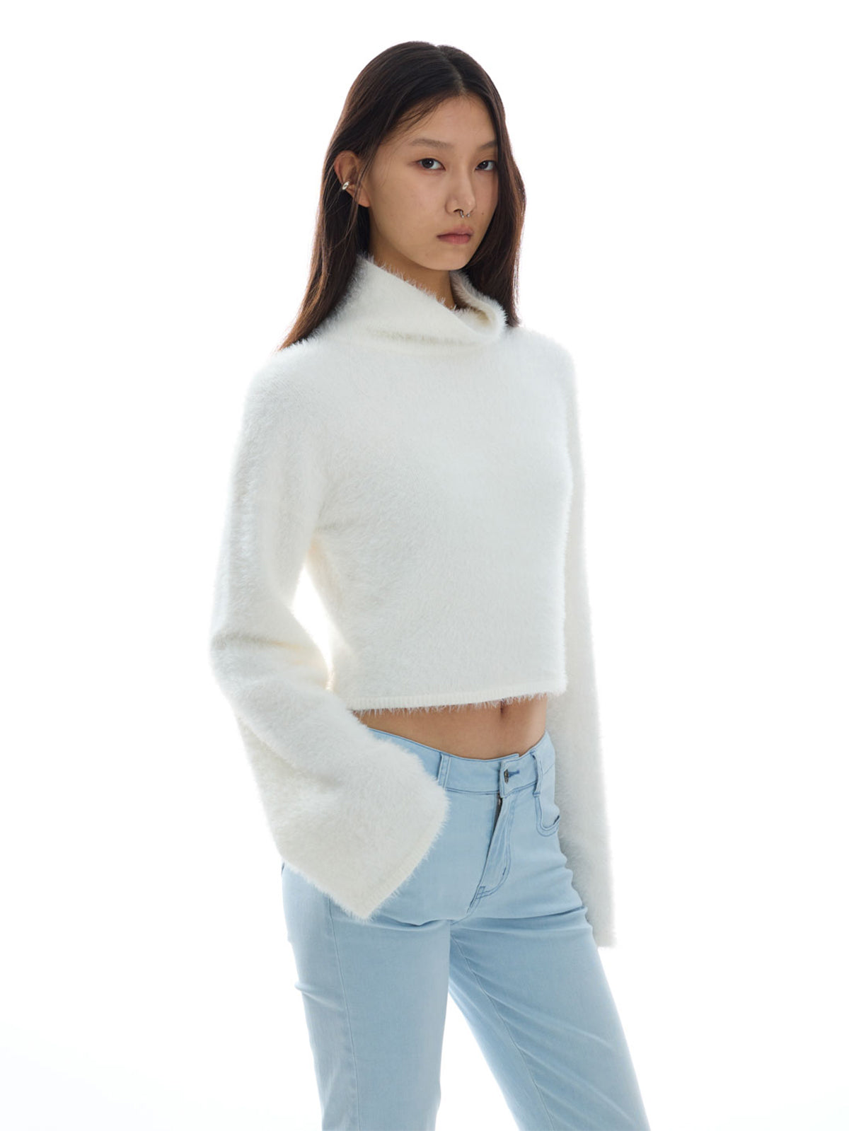 【Studio Doe】Molly Soft Fleece High Neck Cropped Sweater