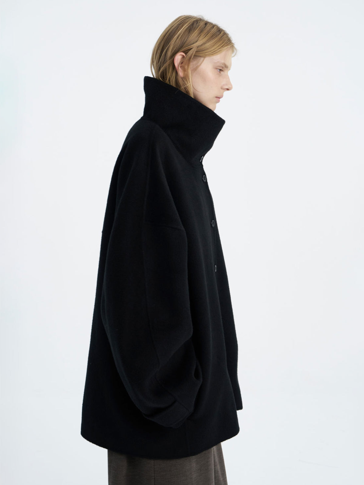 【Studio Doe】100% Wool Volume Sleeve Handmade Coat