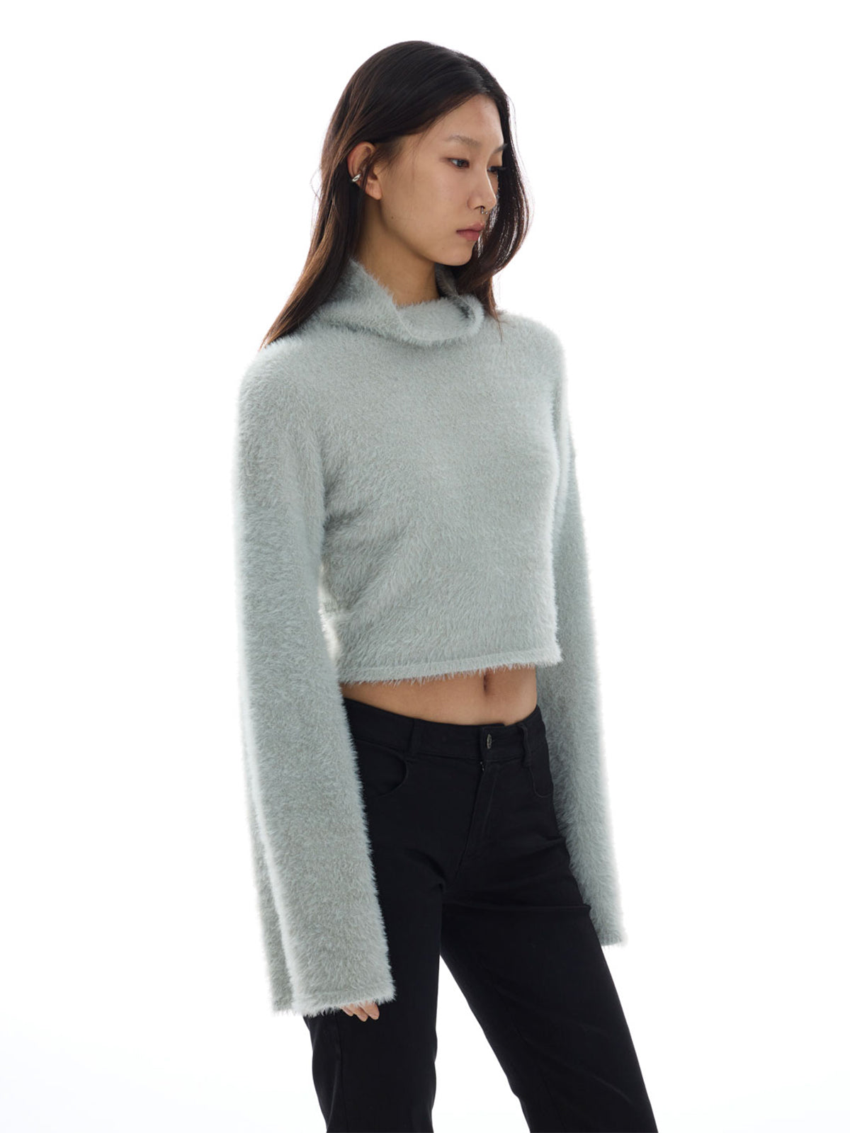 【Studio Doe】Molly Soft Fleece High Neck Cropped Sweater
