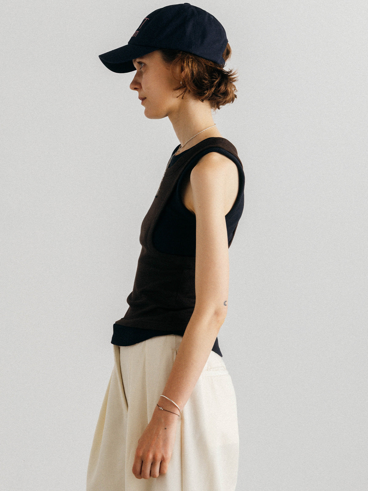 OFFSET RIB TANK TOP