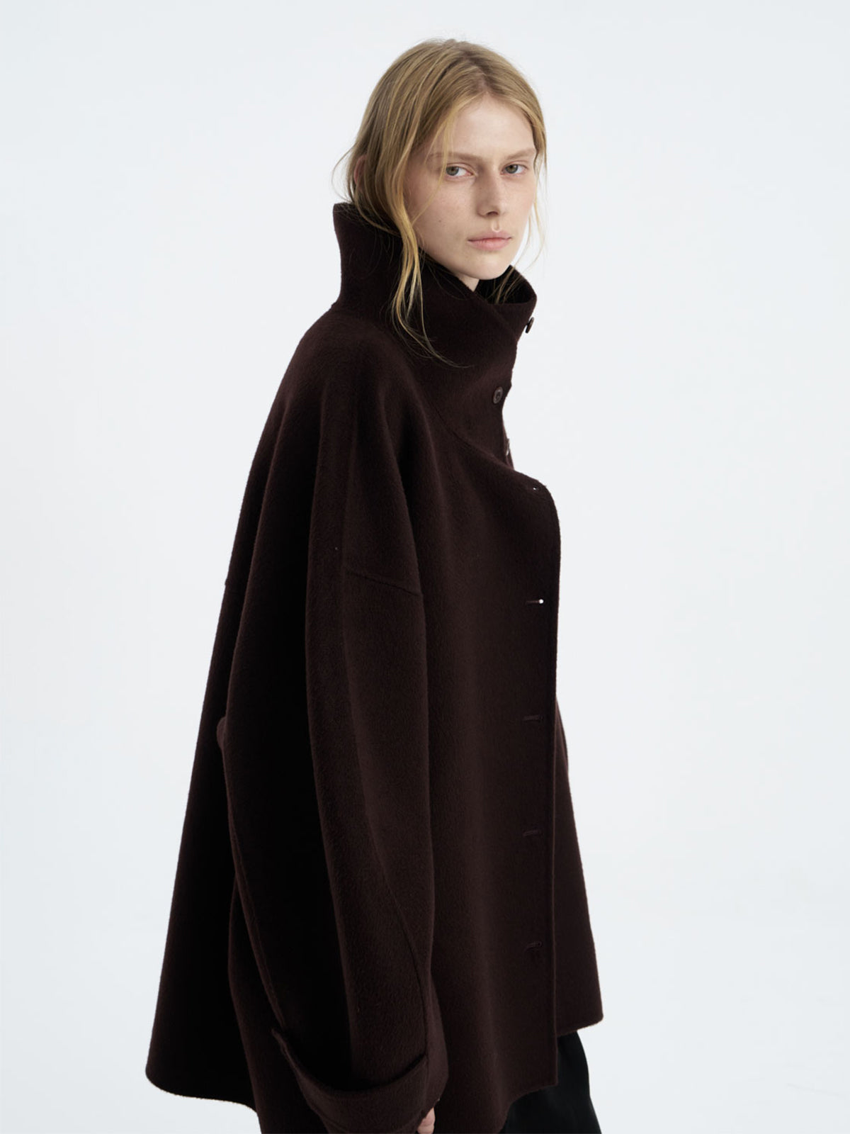【Studio Doe】100% Wool Volume Sleeve Handmade Coat