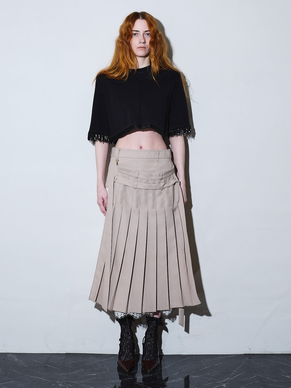 Masquerade pleats skirt