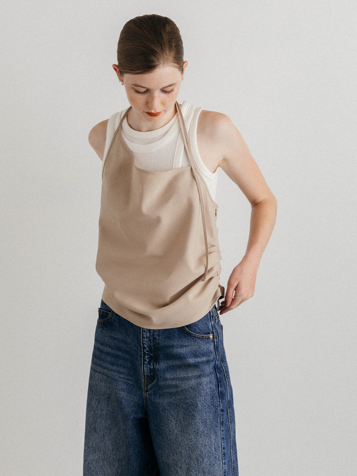OFFSET RIB TANK TOP