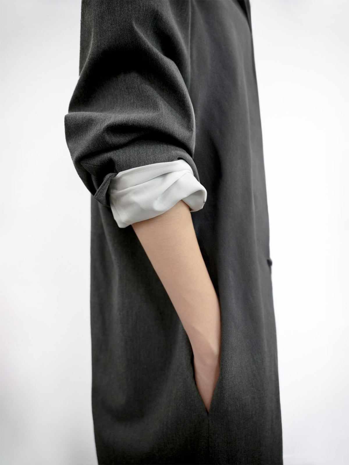 【Studio Doe】StuTurn-Up Cuff Tailored Coat