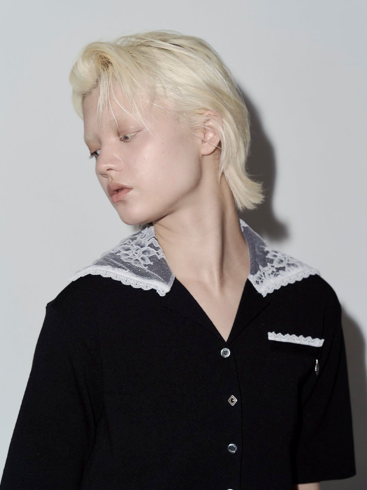 SAILOR COLLAR LACE KNIT