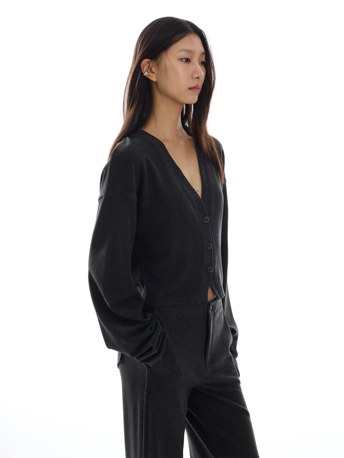 【Studio Doe】Molly Ultra Stretch Fleece Open-Front Top