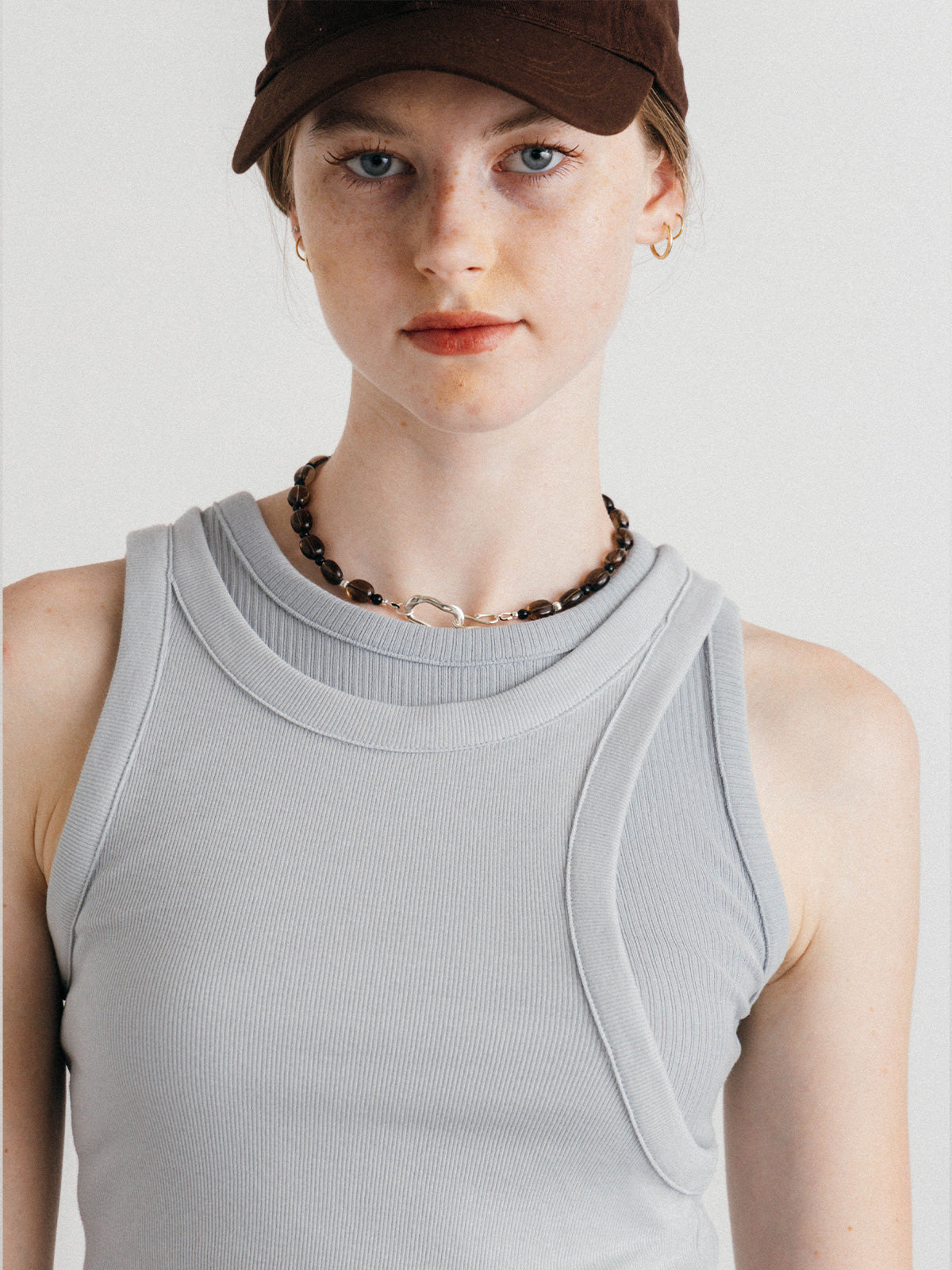 OFFSET RIB TANK TOP