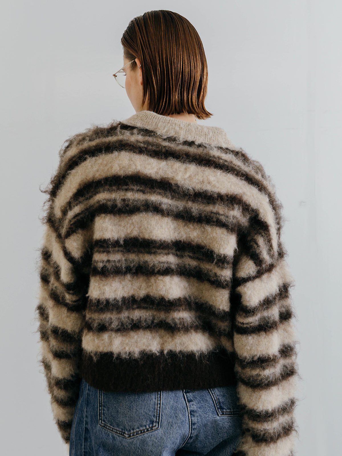 MOHAIR BORDER KNIT