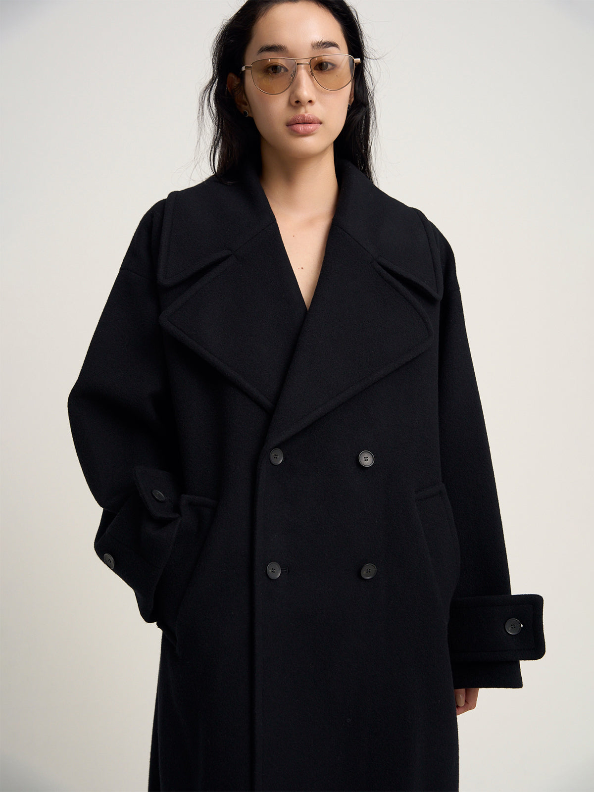 【Venica】Big collar double coat