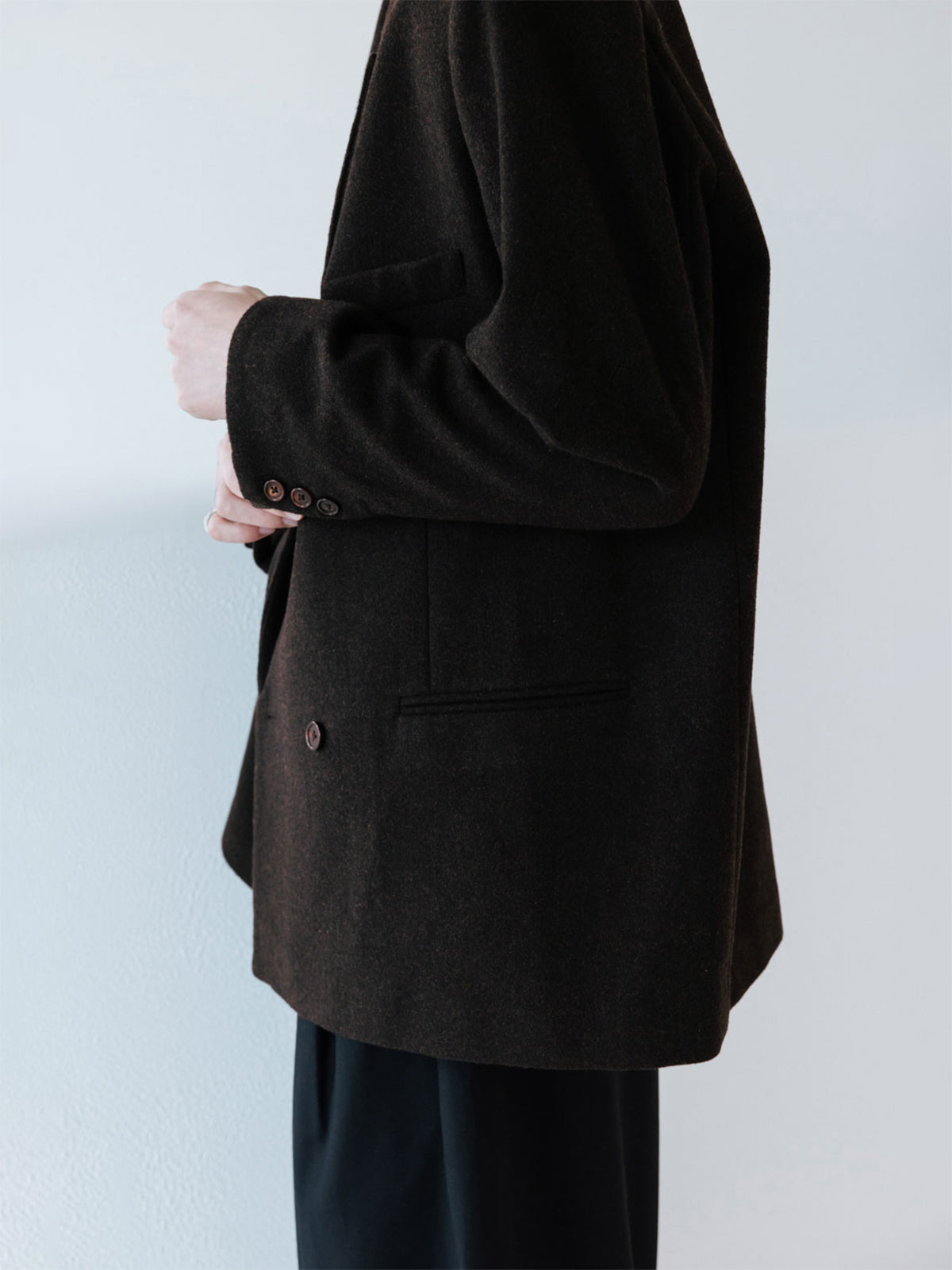 【Studio Doe】Gender Free Wool Double-Breasted Coat