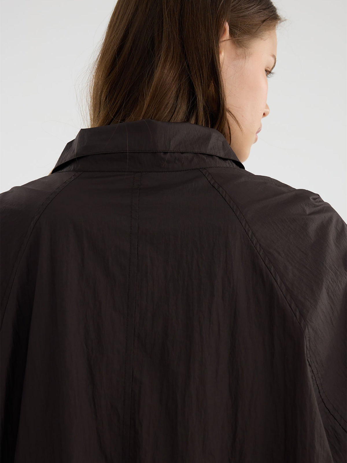 【Studio Doe】Stand Collar Drawstring Hem Lightweight Jacket
