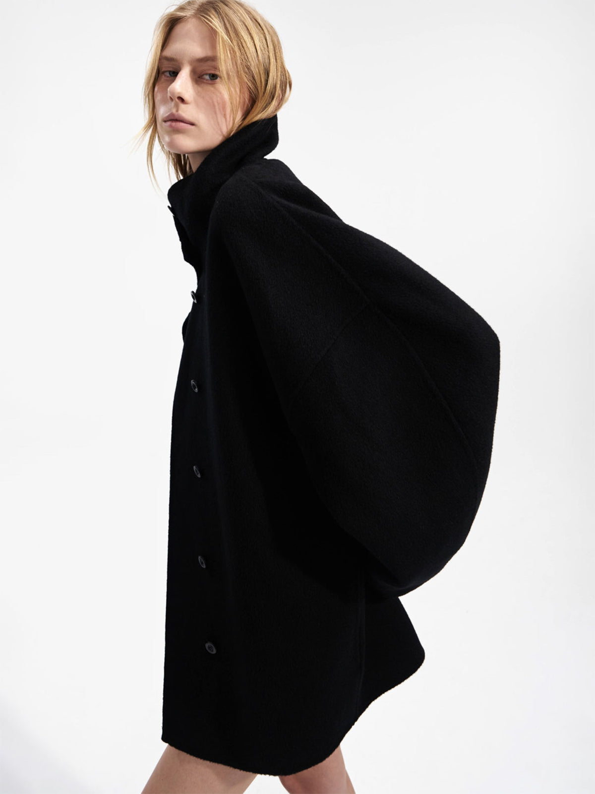 【Studio Doe】100% Wool Volume Sleeve Handmade Coat