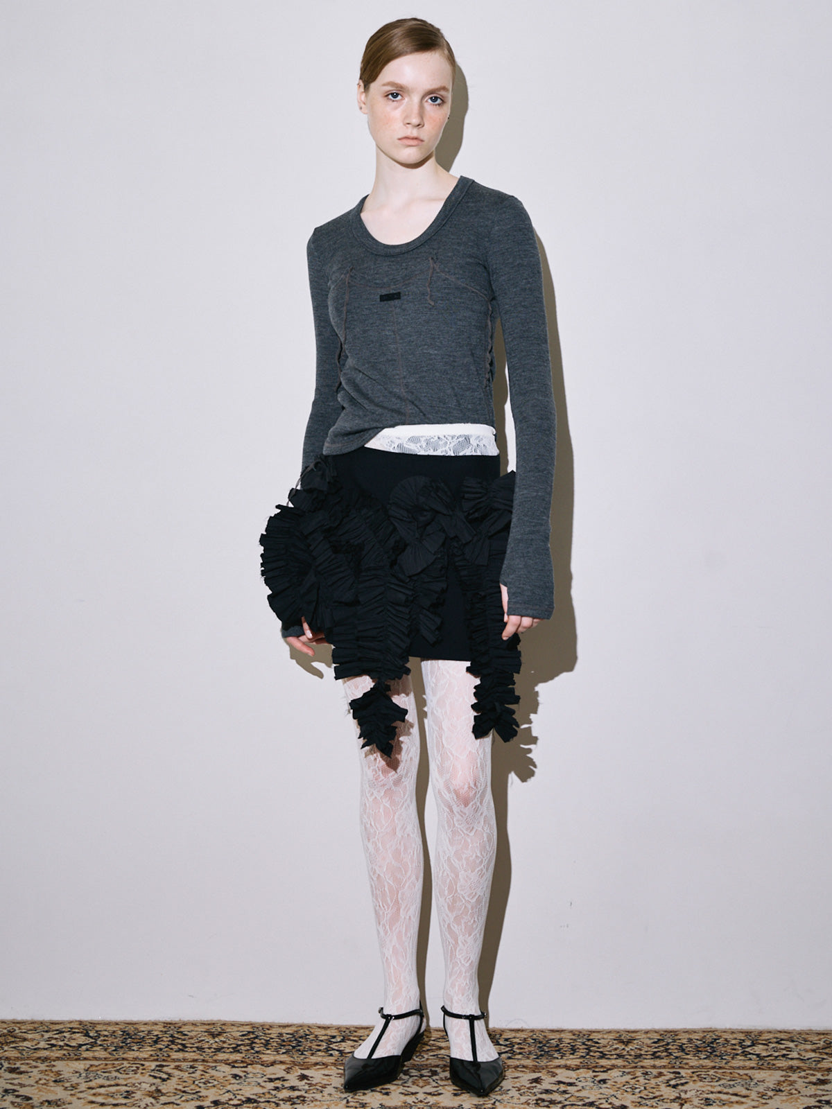 Blanca frill cover skirt