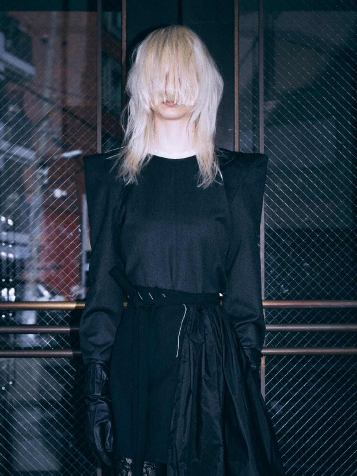 LACE COLLAGE LUCIFER BLOUSE