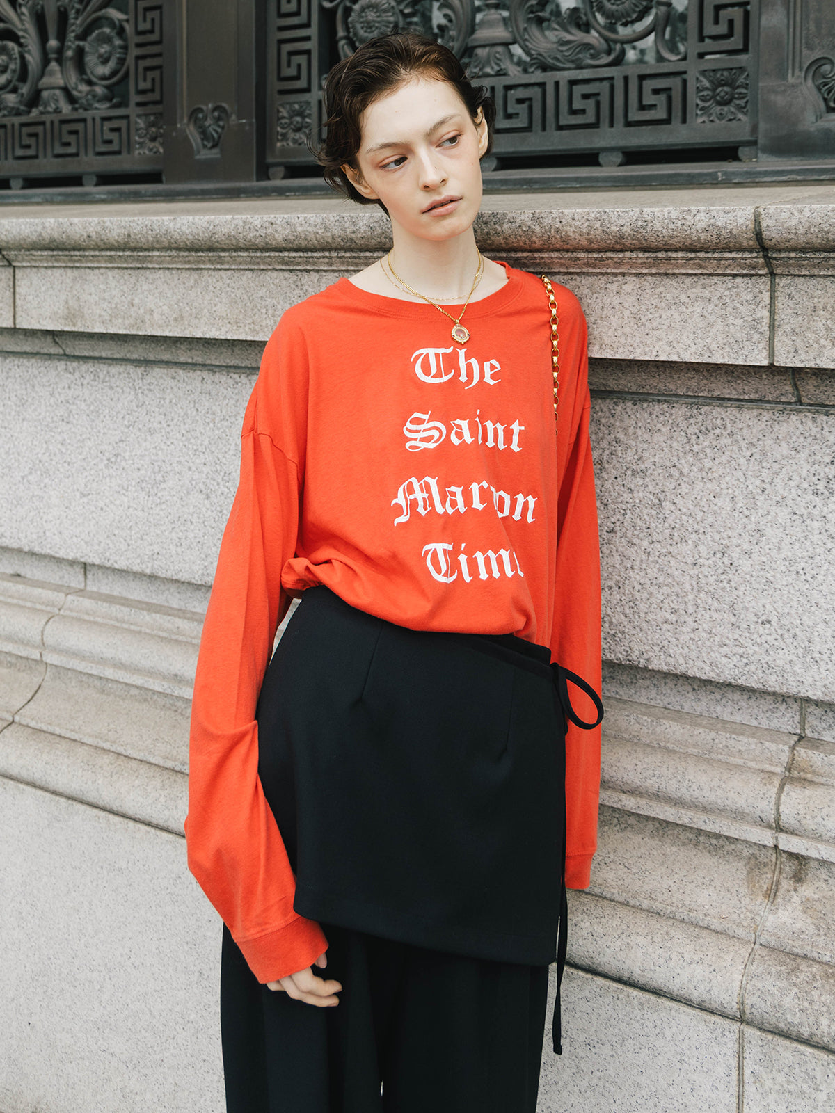PARMANENT L/S TEE(Sain Maroon Times)